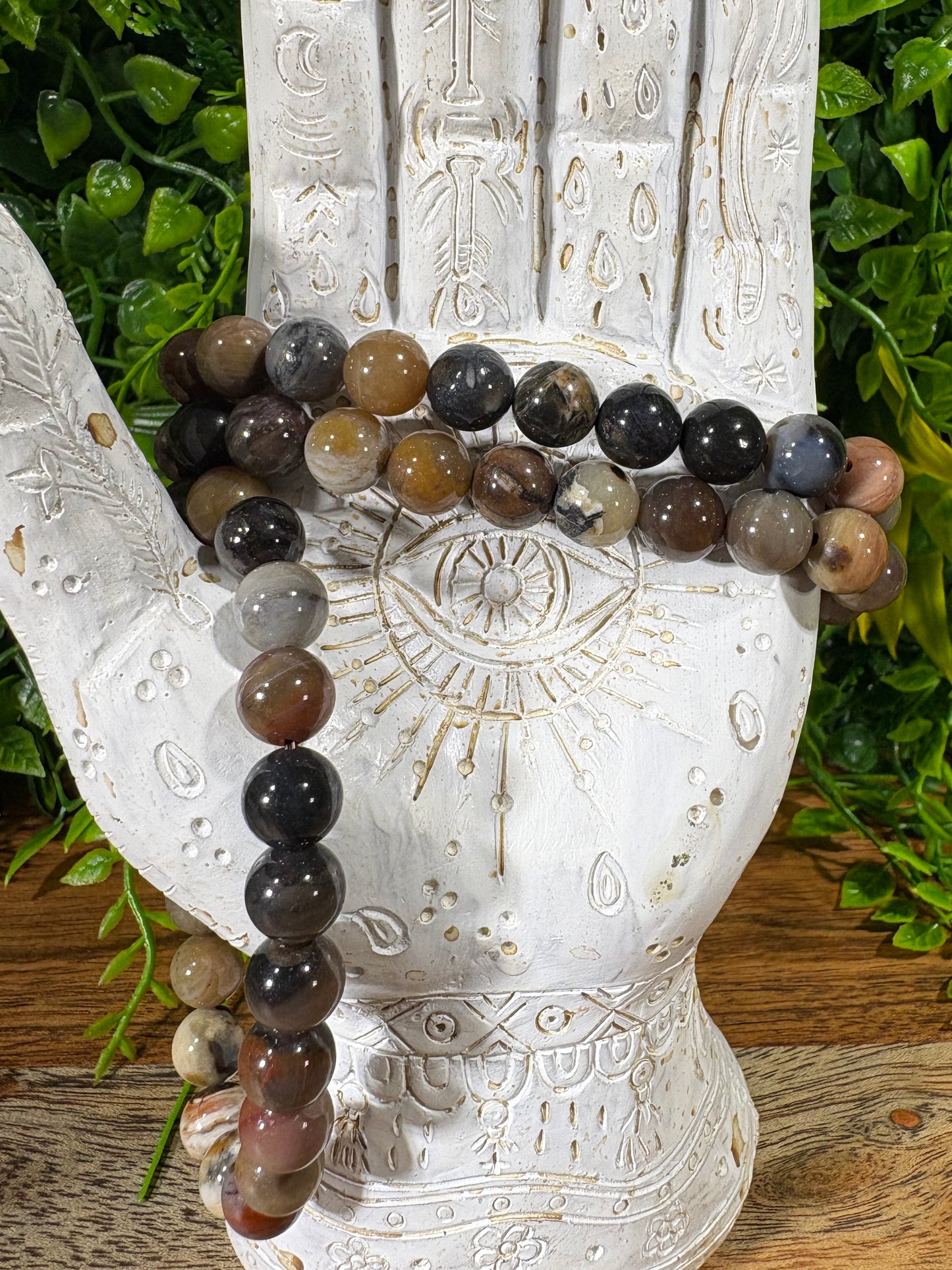Petrified Wood 8mm Bracelet - Grounding • Stability • Ancient Wisdom