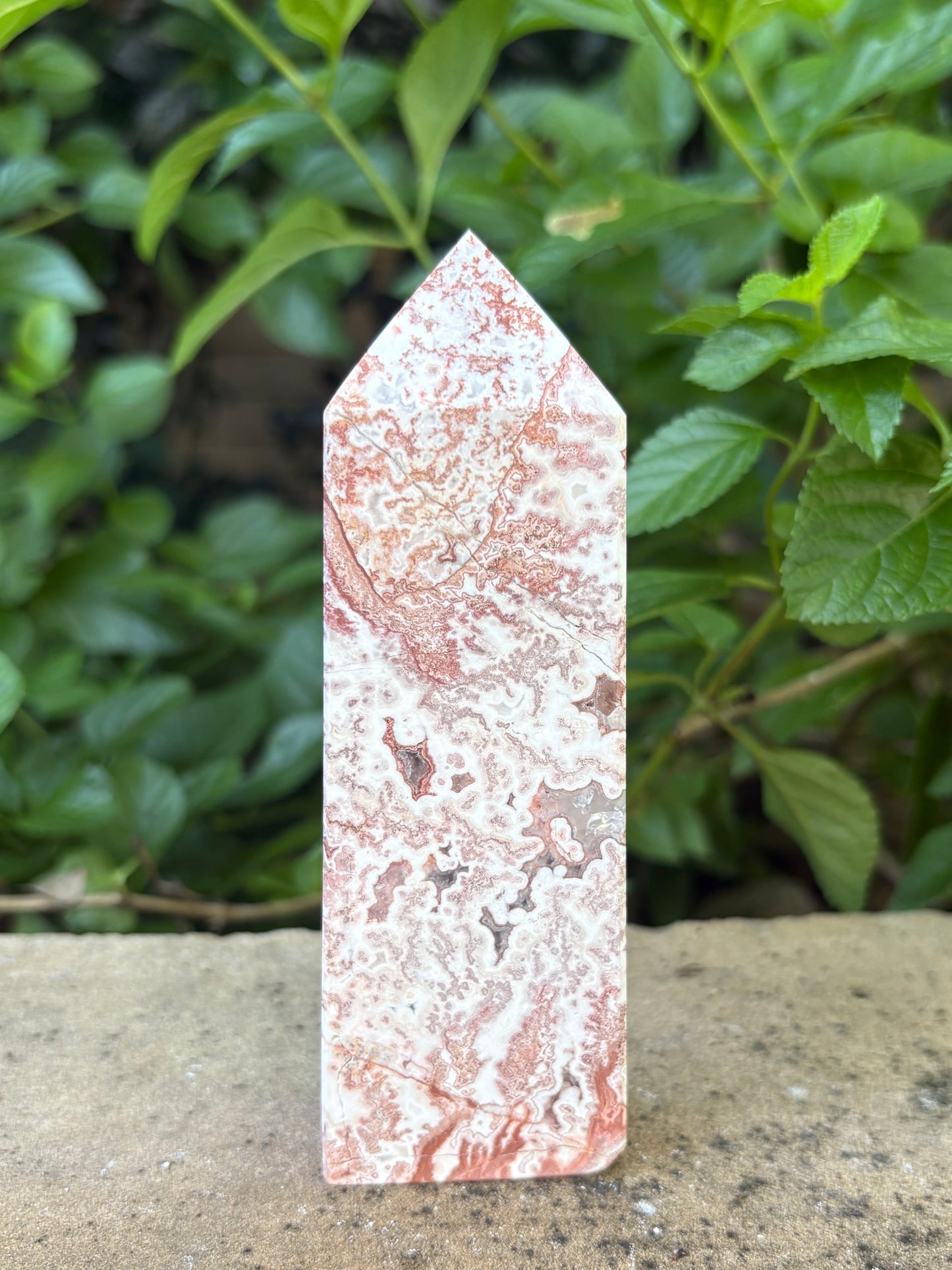 Pink Mexican Crazy Lace Agate Tower - Optimism • Grounding • Creativity