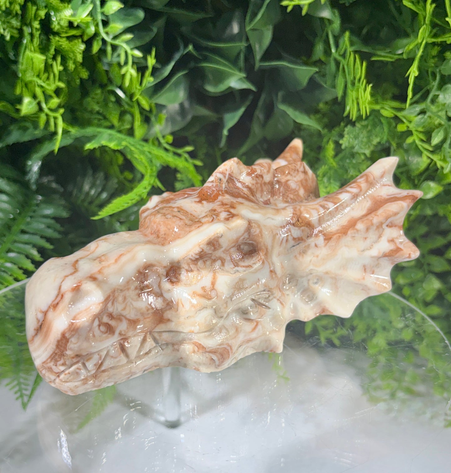 Carved Calcite Dragon Head -Confidence • Joy • Empowered Energy