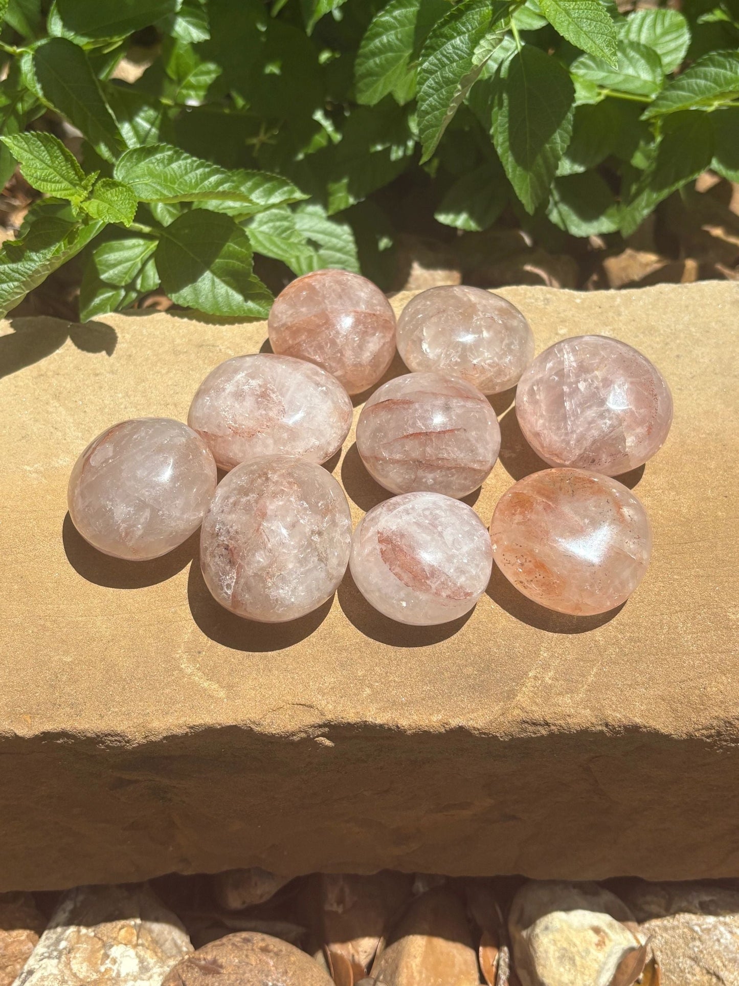 🔥✨ Hematoid (Golden Healer) Tumbled Palm Stones — Thick & Radiant Soul Fire | Clarity, Healing & Empowered Transformation