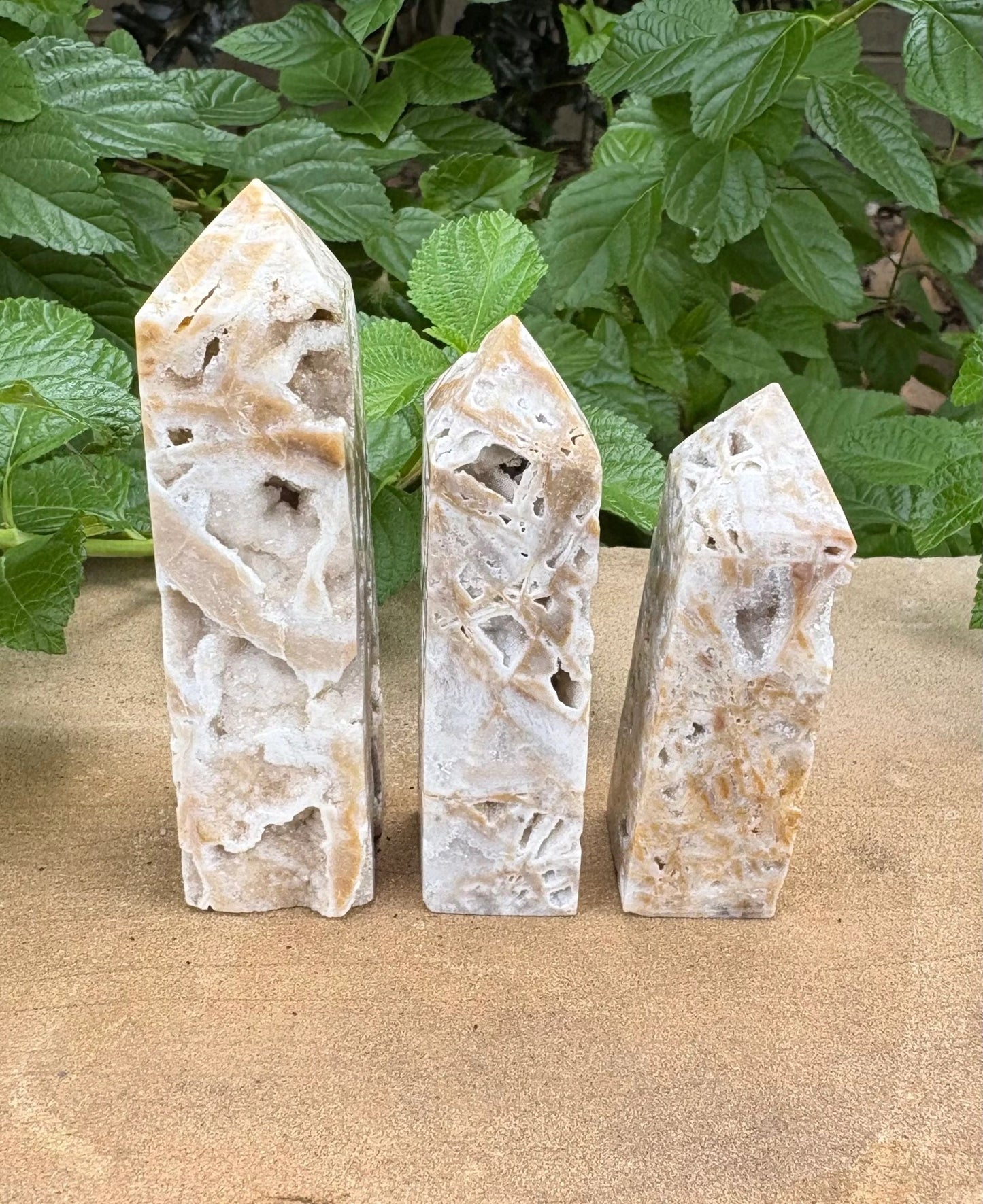 ๐ "Earthbound Galaxy" Aragonite + Calcite Towers | Cosmic Patterns & Druzy Sparkle Grounding | Balance | Natural Wonder
