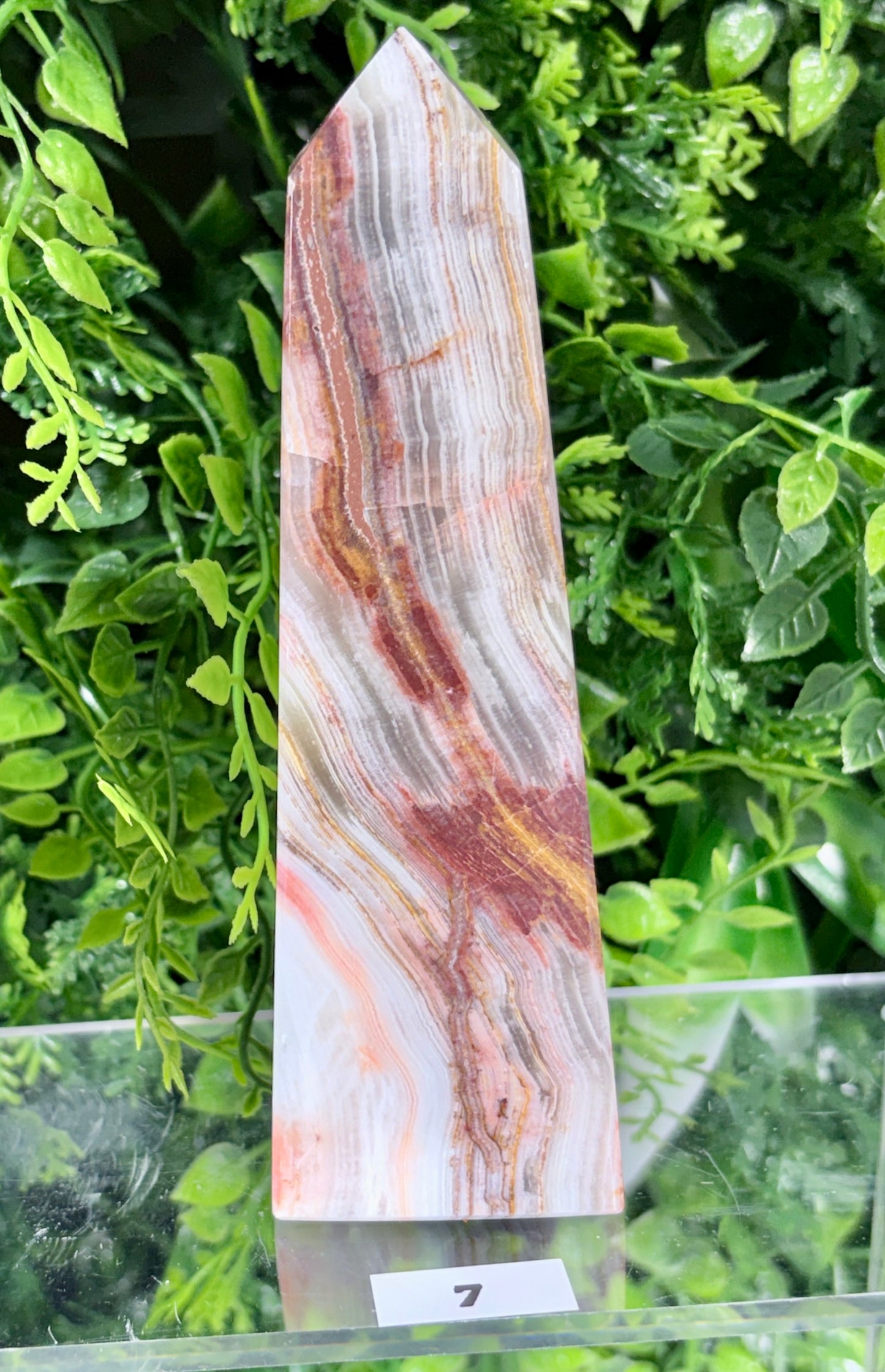 Natural Banded Onyx Towers Grounding • Confidence • Calm Energy