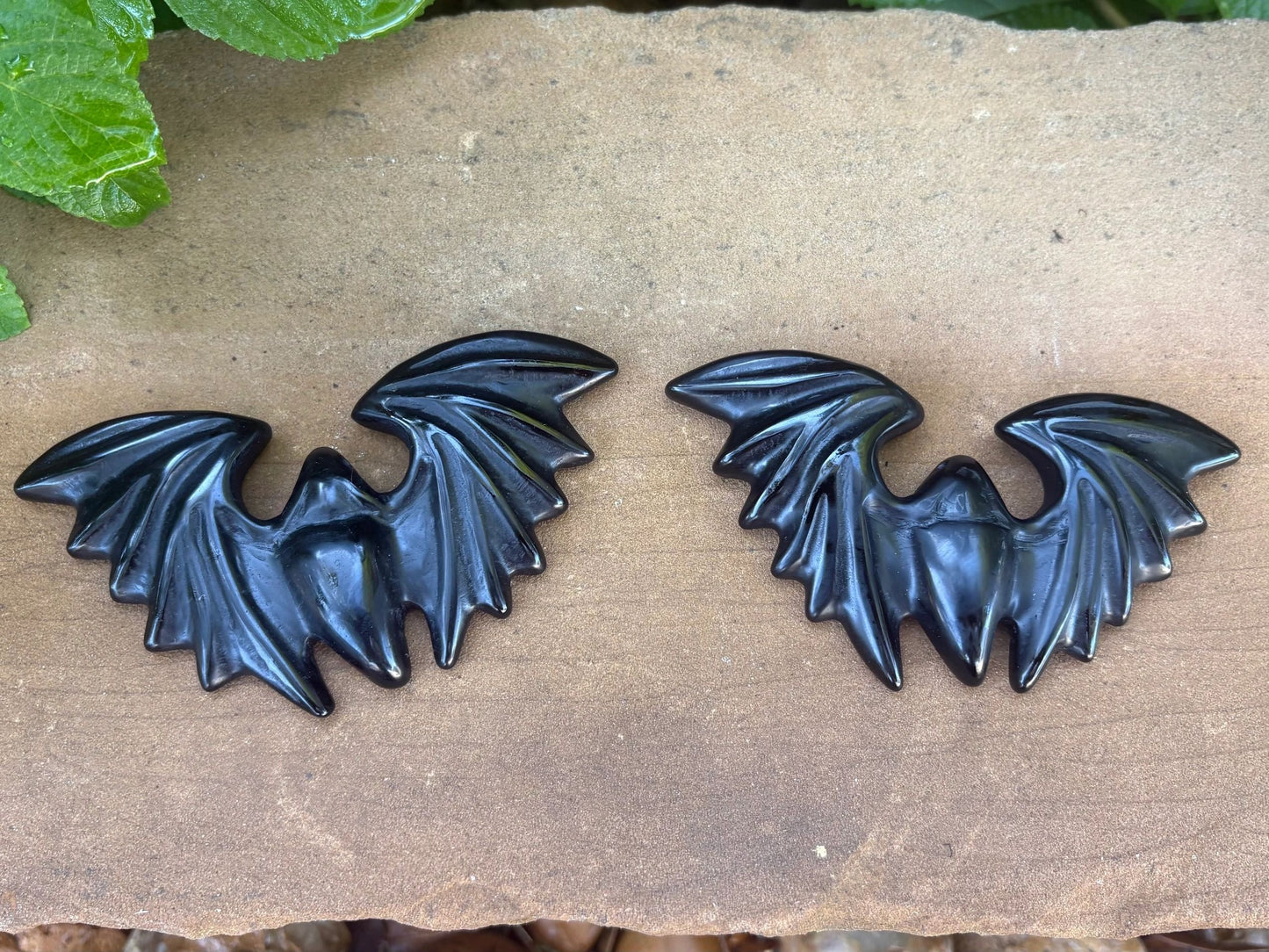 🦇 Black Obsidian Bat – Shielding | Transformation | Strength | Hand-Carved Crystal Bat Shielding | Transformation | Strength