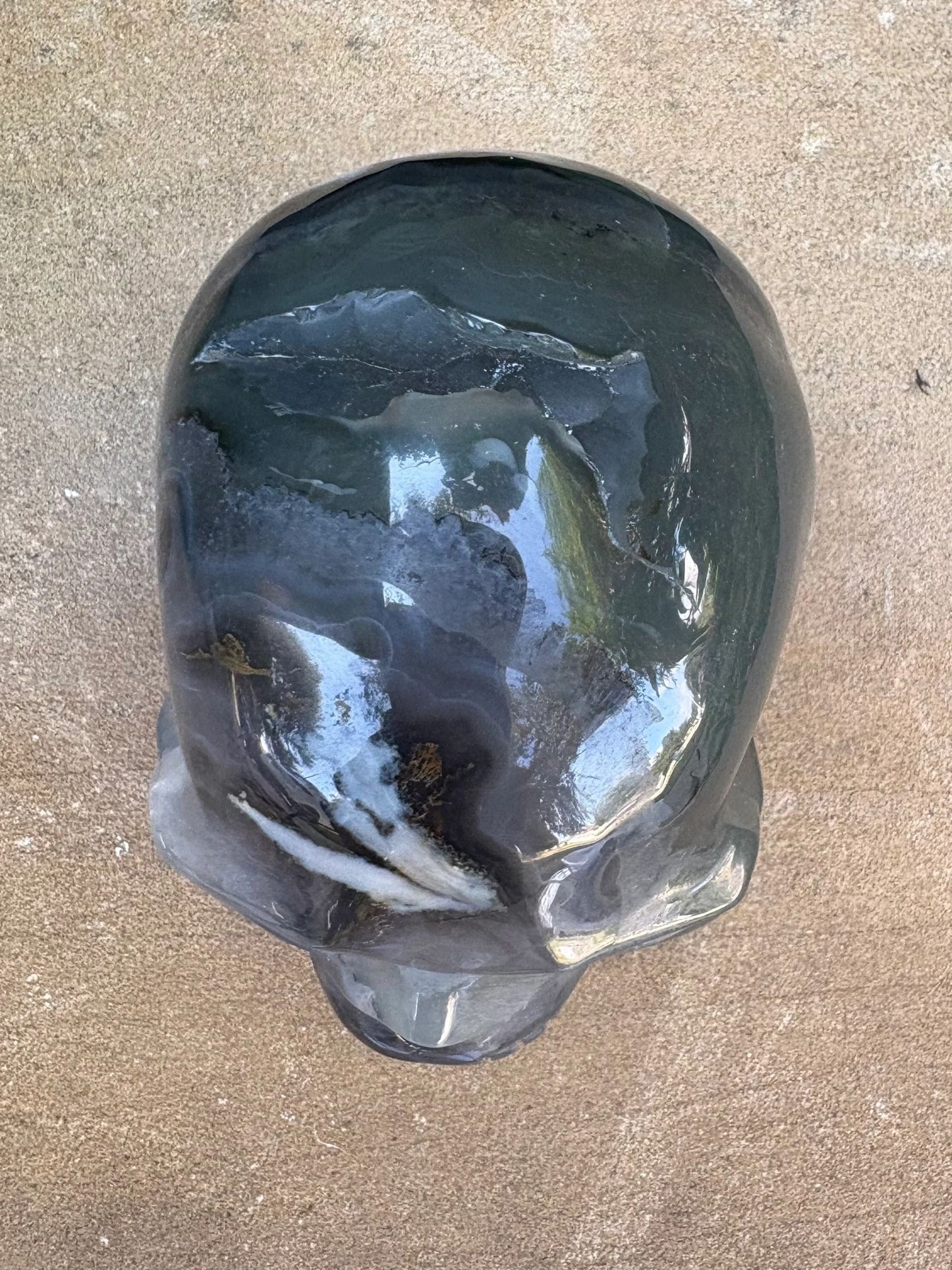 ๐ UV Volcano Agate Skull โ Transformation, Fire & Glow Power | 1.04 lbs