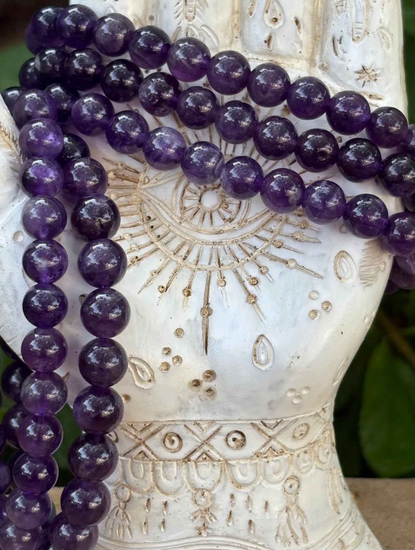 💜 8mm Amethyst Crystal Bracelet – Calm, Intuition & Spiritual Glow