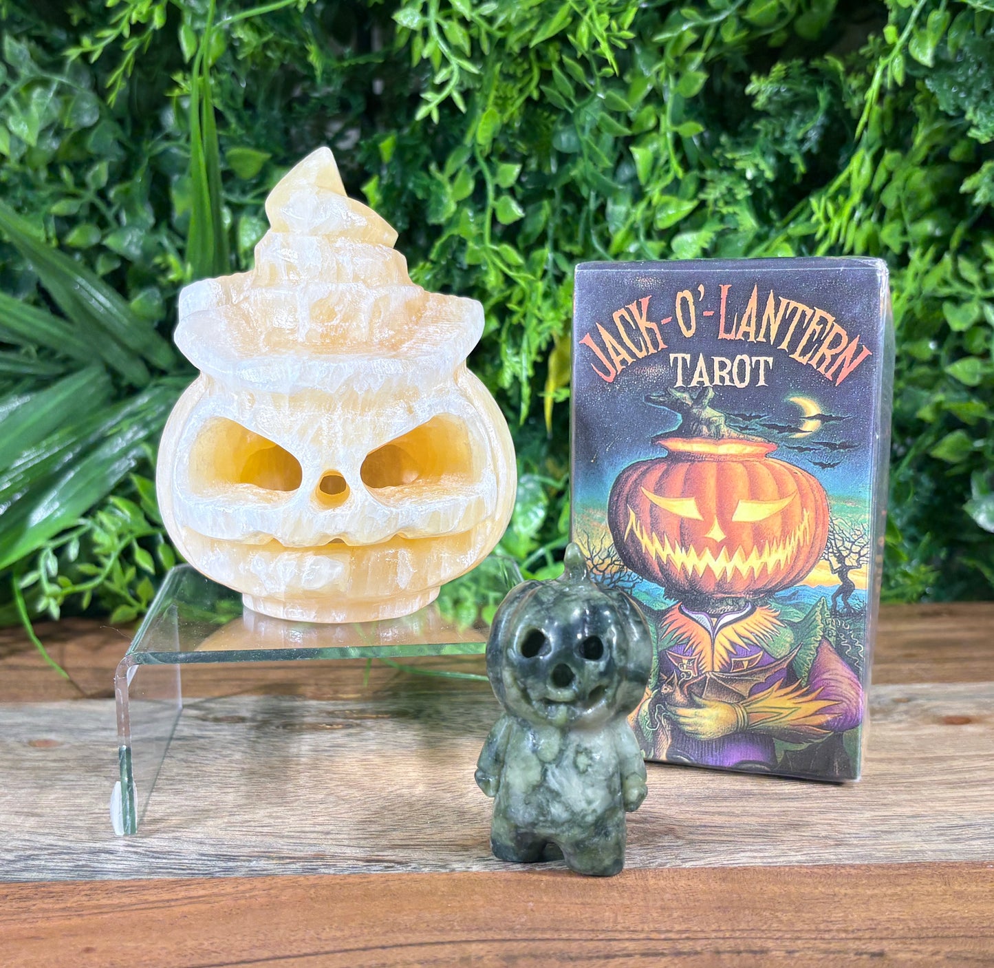 Jack-O’-Lantern Crystal & Tarot Set - Creativity • Joy • Spooky Season Shenanigans