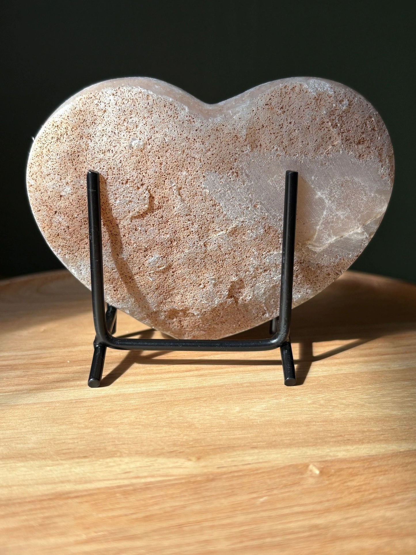 💜 Raw Amethyst Druzy Heart on Stand – Calm, Intuition & Starlit Serenity | 1.16 lb