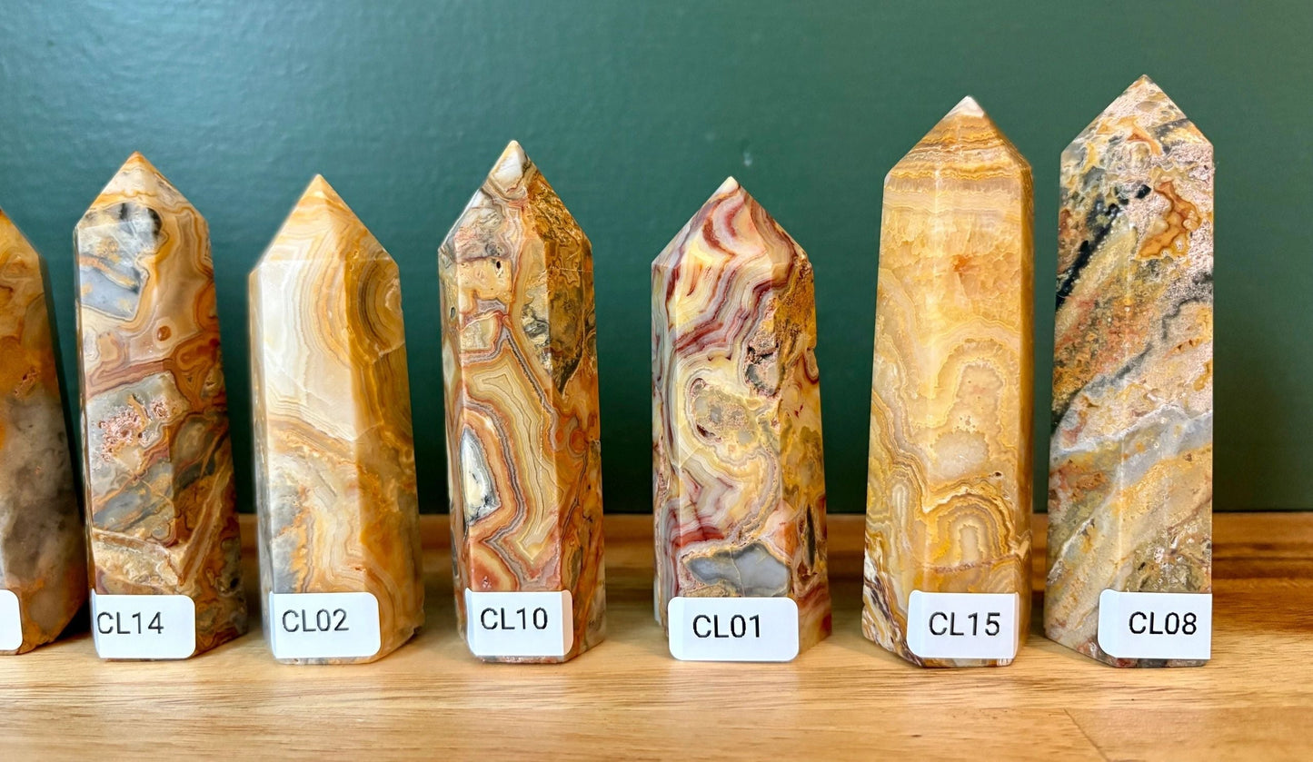 🤍 Crazy Lace Agate Tower – Joy, Balance & Earthy Chaos Magic | Choose Your Piece