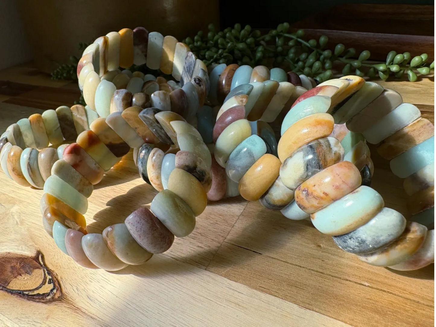 🌈 25mm Rainbow Amazonite Crystal Bracelet – Truth, Calm & Soul-Level Balance