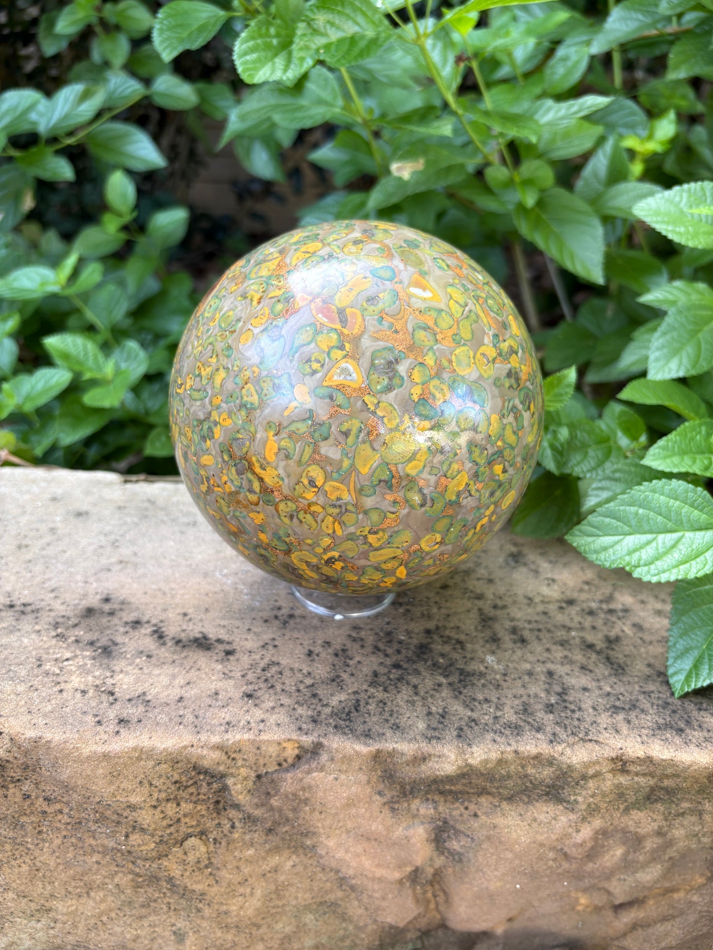 Large 7.82 lbs. Fruit Jasper Sphere -  Grounding • Vitality • Creativity