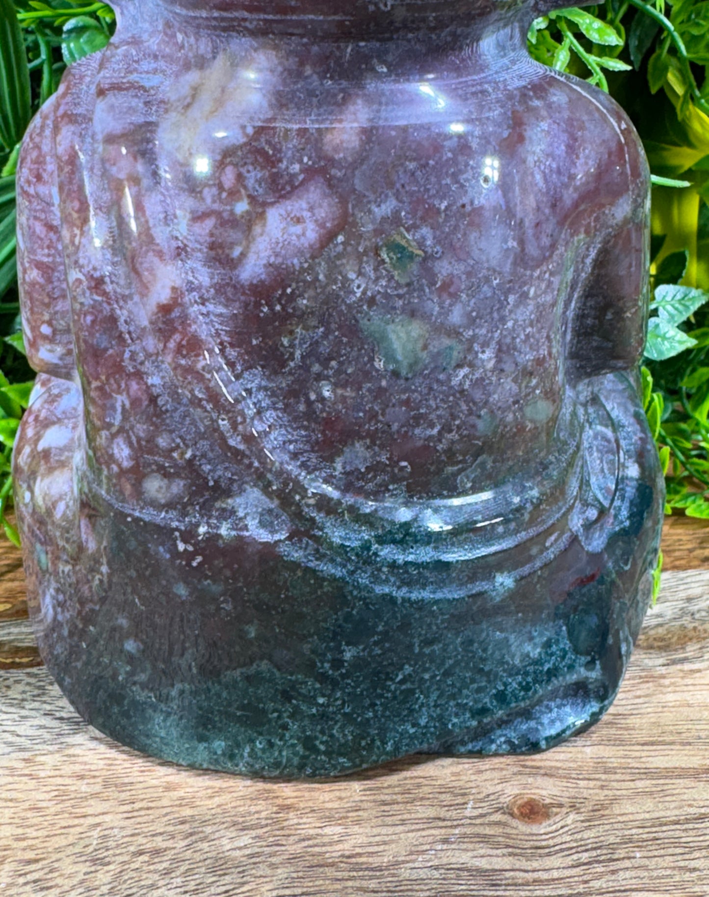 “Tidekeeper” 5.5lb. Orbicular Jasper Buddha | Emotional Balance • Calm Presence • Joyful Grounding