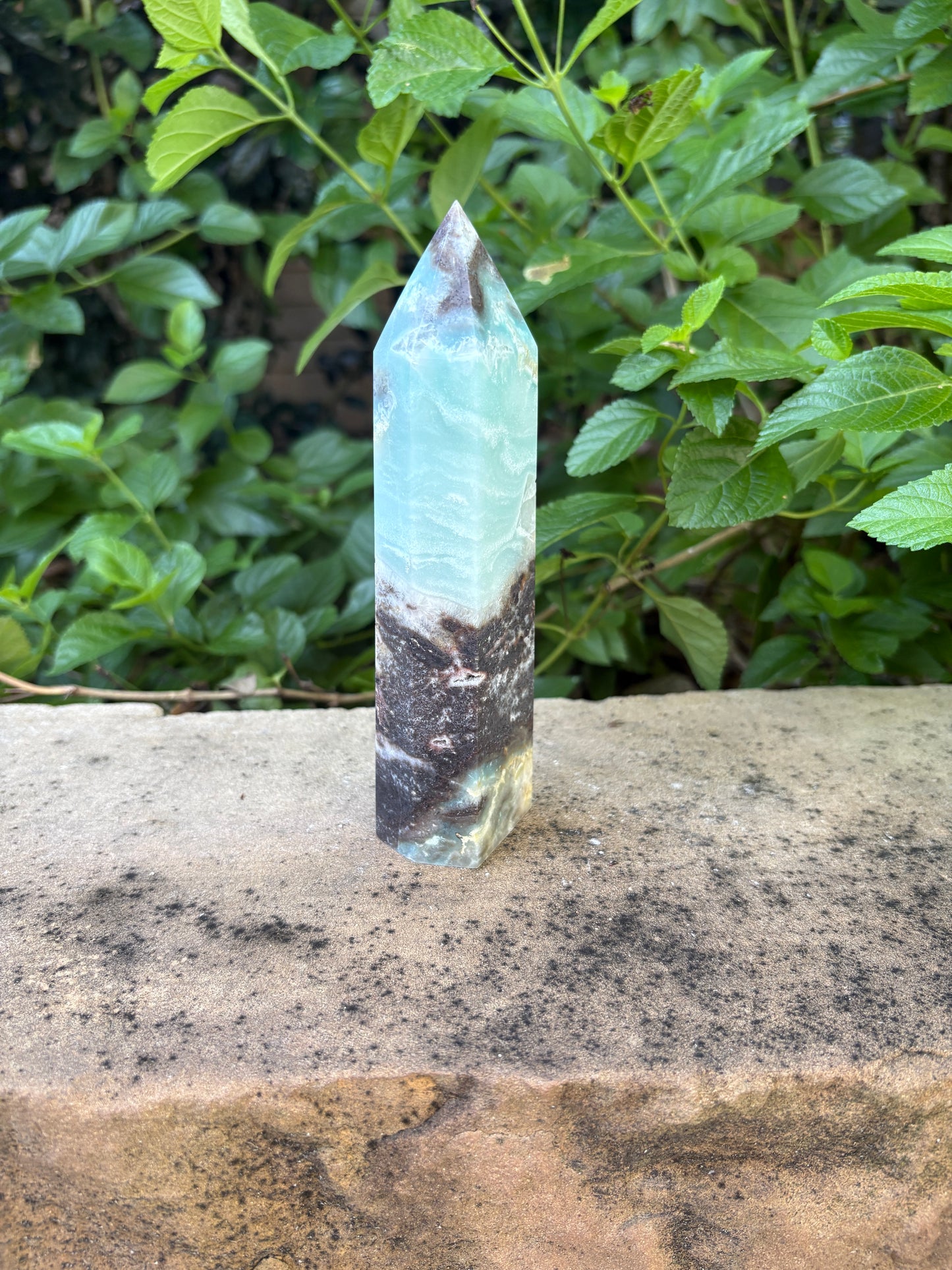 Amazonite Tower with Druzy - Truth • Harmony • Courage