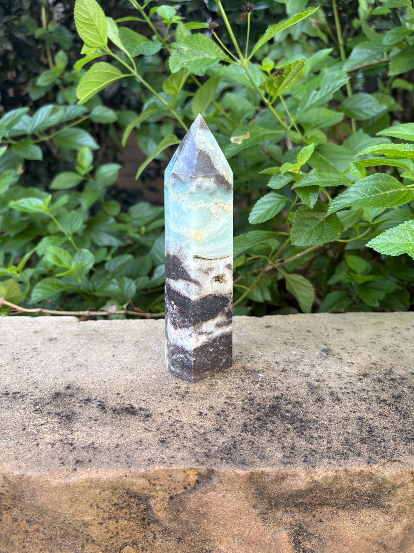 Amazonite Tower with Druzy - Truth • Harmony • Courage