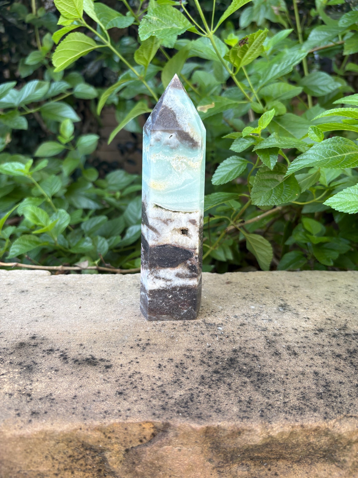 Amazonite Tower with Druzy - Truth • Harmony • Courage