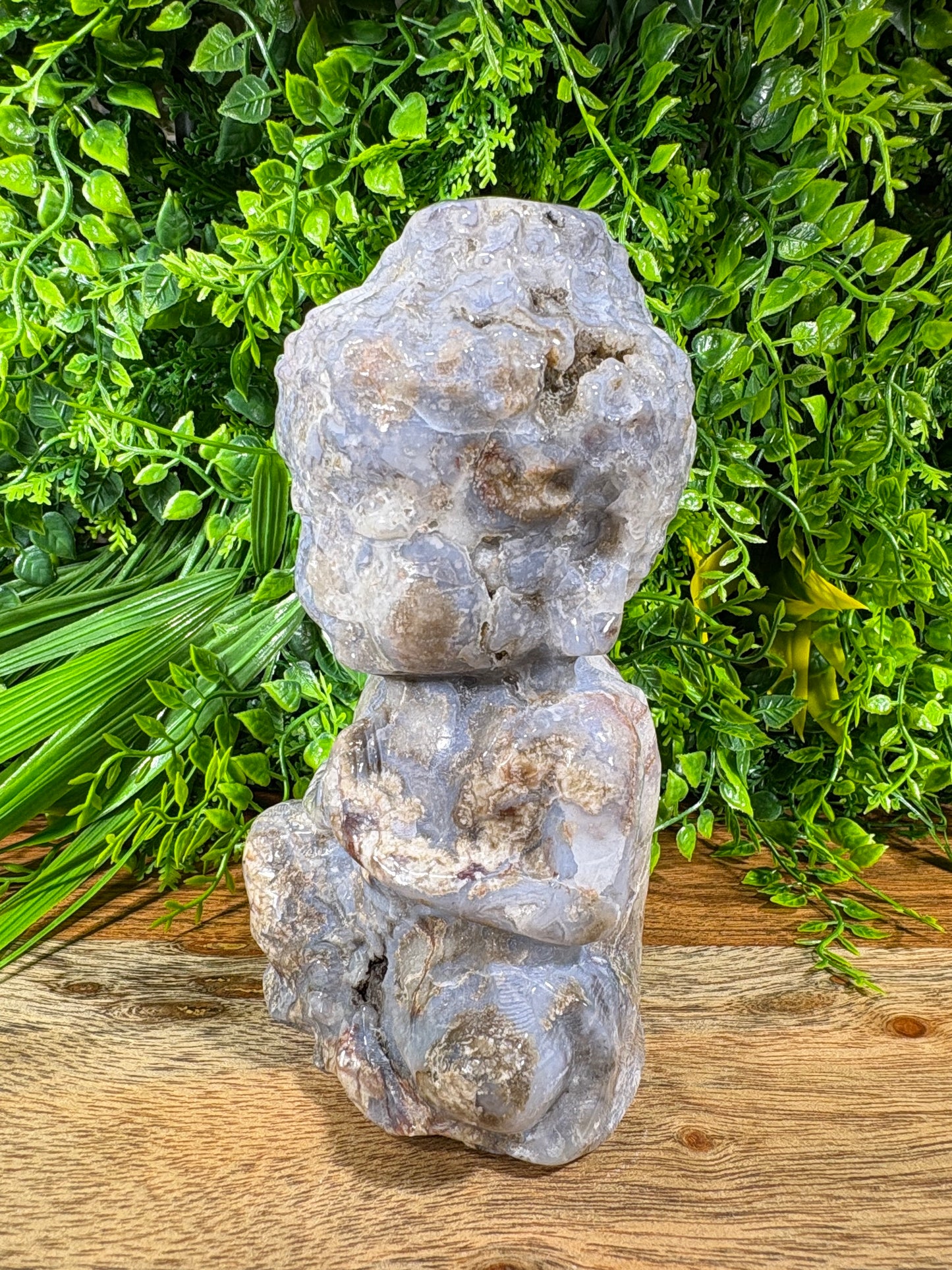 Blue Agate Buddha Guardian – Caverned Calm & Ancient Stillness  Peace | Patience | Deep Soul Grounding