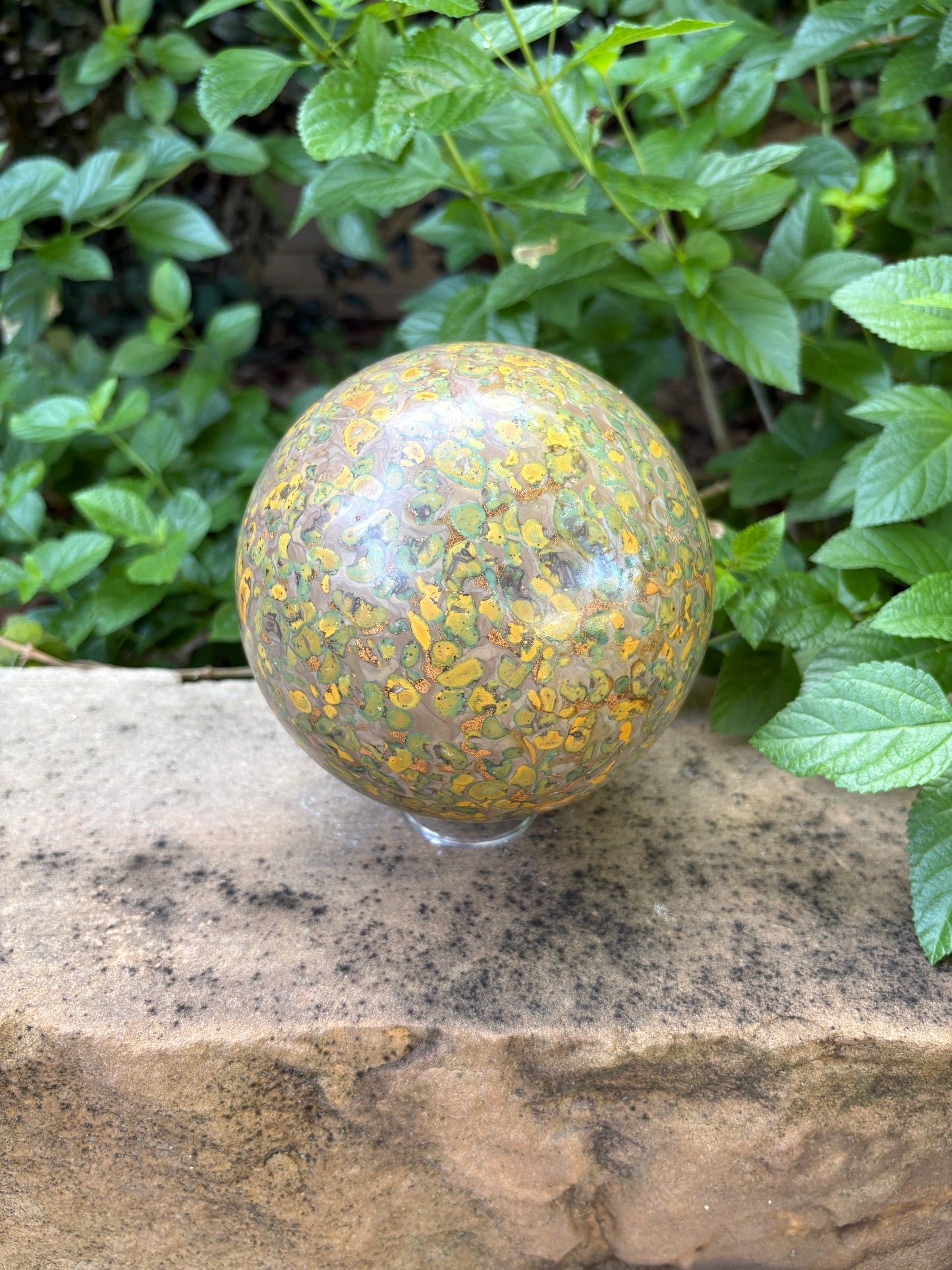 Large 7.82 lbs. Fruit Jasper Sphere -  Grounding • Vitality • Creativity
