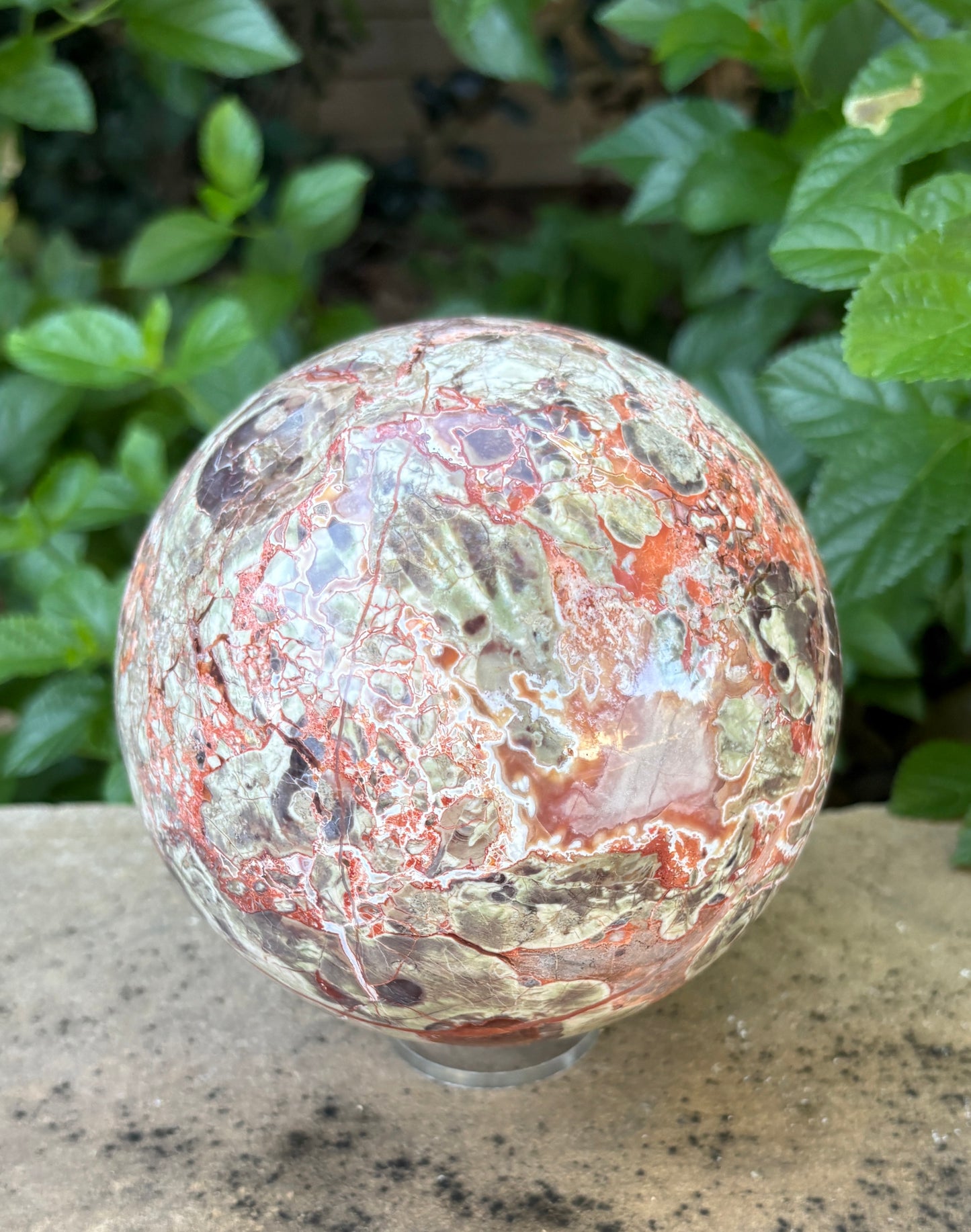 Large Money Agate Sphere - 115 mm - 5 lbs - Abundance • Prosperity • Growth