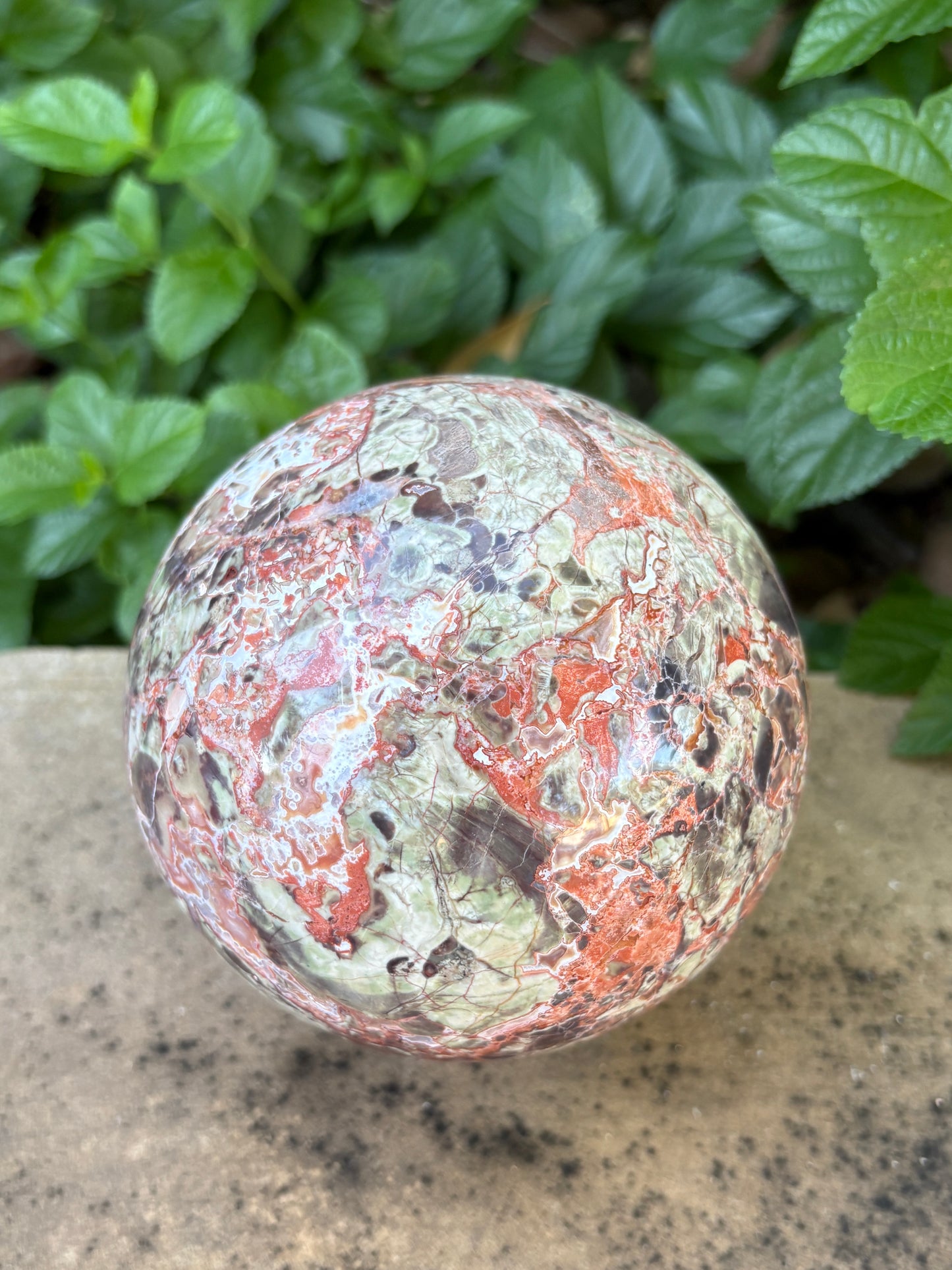 Large Money Agate Sphere - 115 mm - 5 lbs - Abundance • Prosperity • Growth