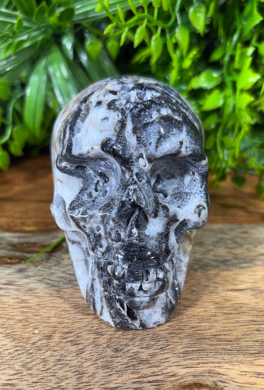 Sphalerite Skull with Druzy Caverns -  Grounding • Confidence • Transformation
