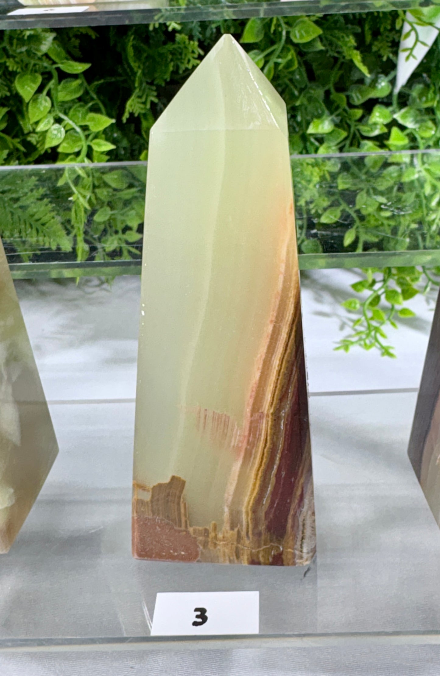 Natural Banded Onyx Towers Grounding • Confidence • Calm Energy