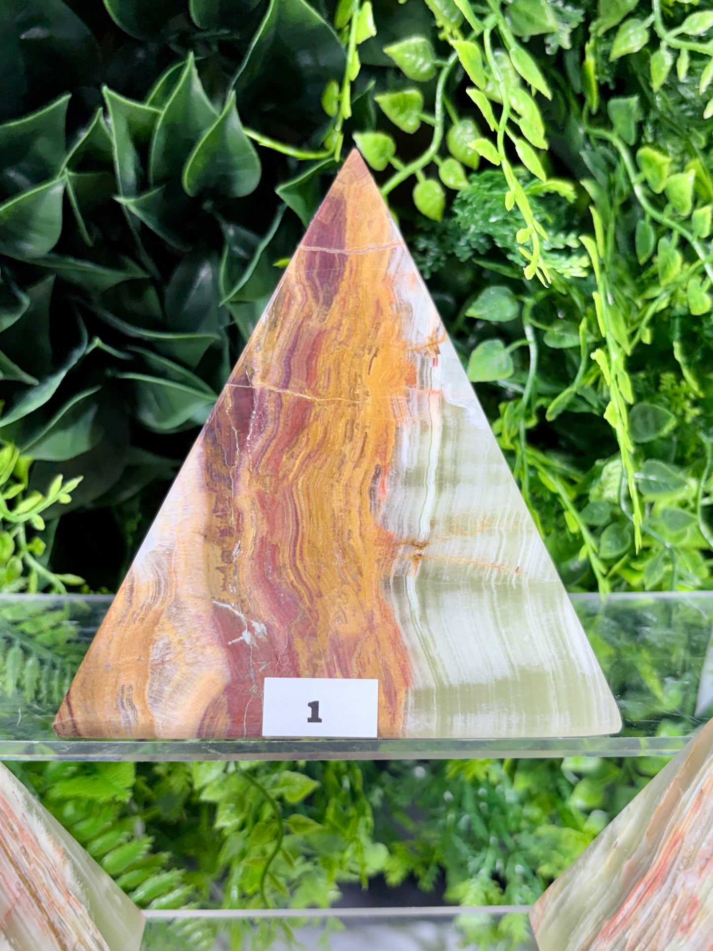 Green Onyx Pyramids Grounding • Confidence • Balance