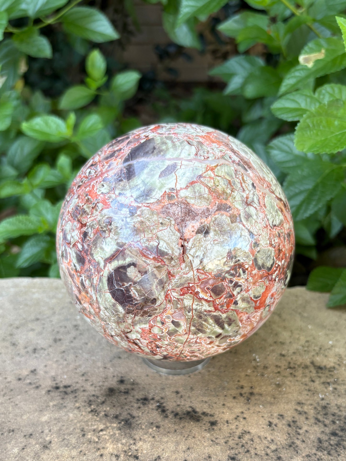 Large Money Agate Sphere - 115 mm - 5 lbs - Abundance • Prosperity • Growth