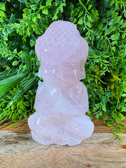 Rose Quartz Baby Buddha | Gentle Protection • Heart Balance • Soft Strength