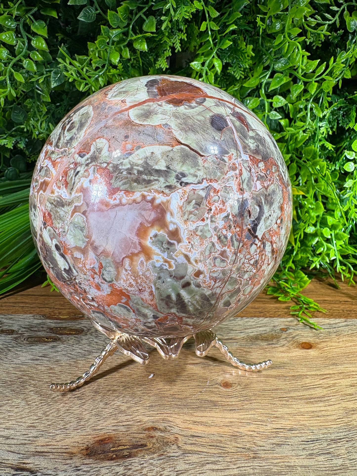 Large Money Agate Sphere - 115 mm - 5 lbs - Abundance • Prosperity • Growth