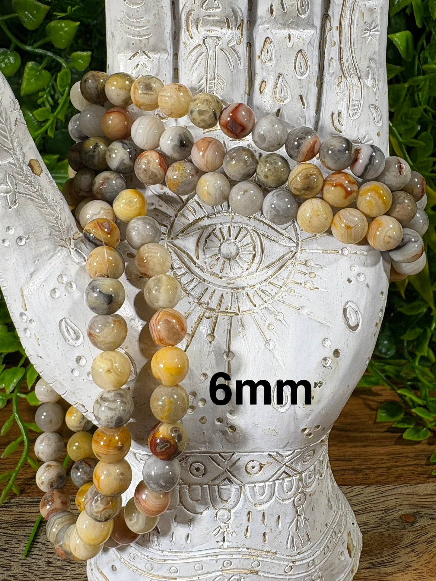 Crazy Lace Agate Bracelet 6mm & 8mm Natural Stone Bracelet – Joy • Protection •  Grounding |