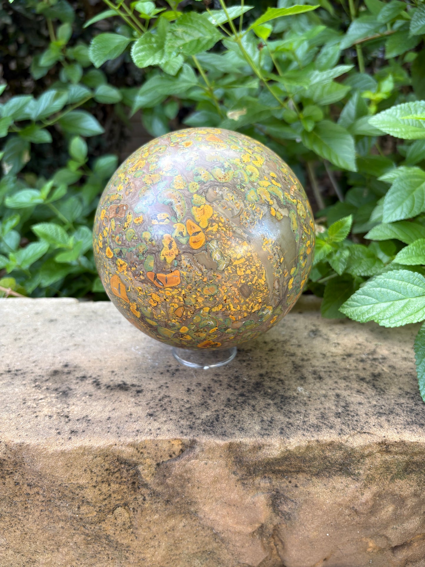 Large 7.82 lbs. Fruit Jasper Sphere -  Grounding • Vitality • Creativity