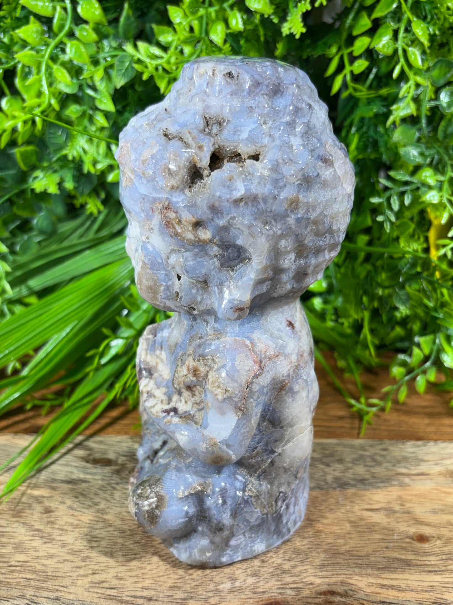Blue Agate Buddha Guardian – Caverned Calm & Ancient Stillness  Peace | Patience | Deep Soul Grounding