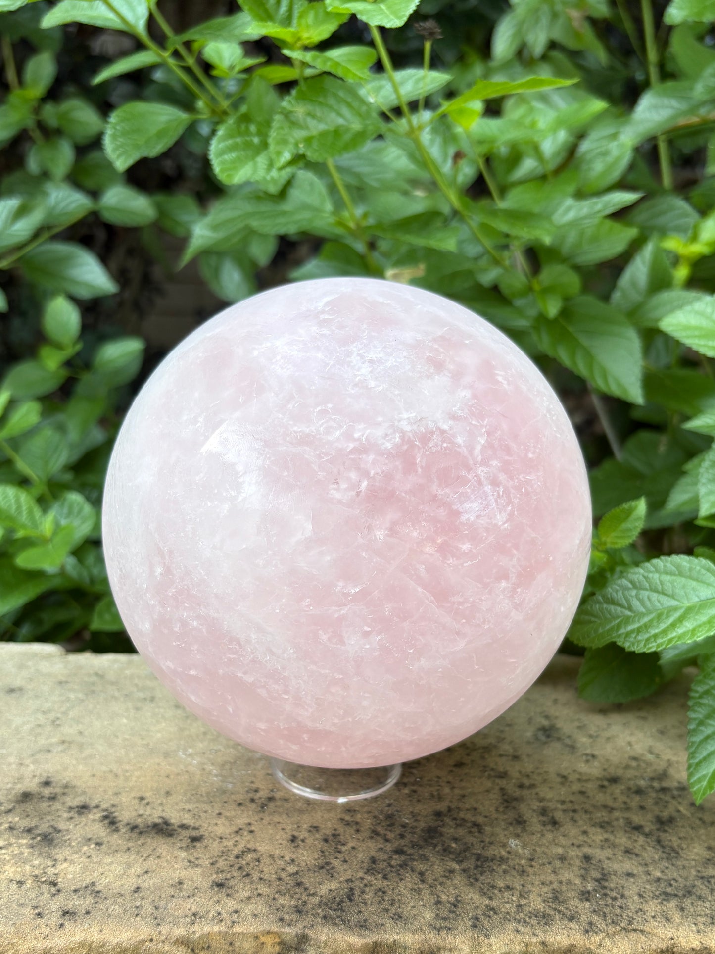 Large Rose Quartz Sphere 10.27 lbs. Love & Compassion