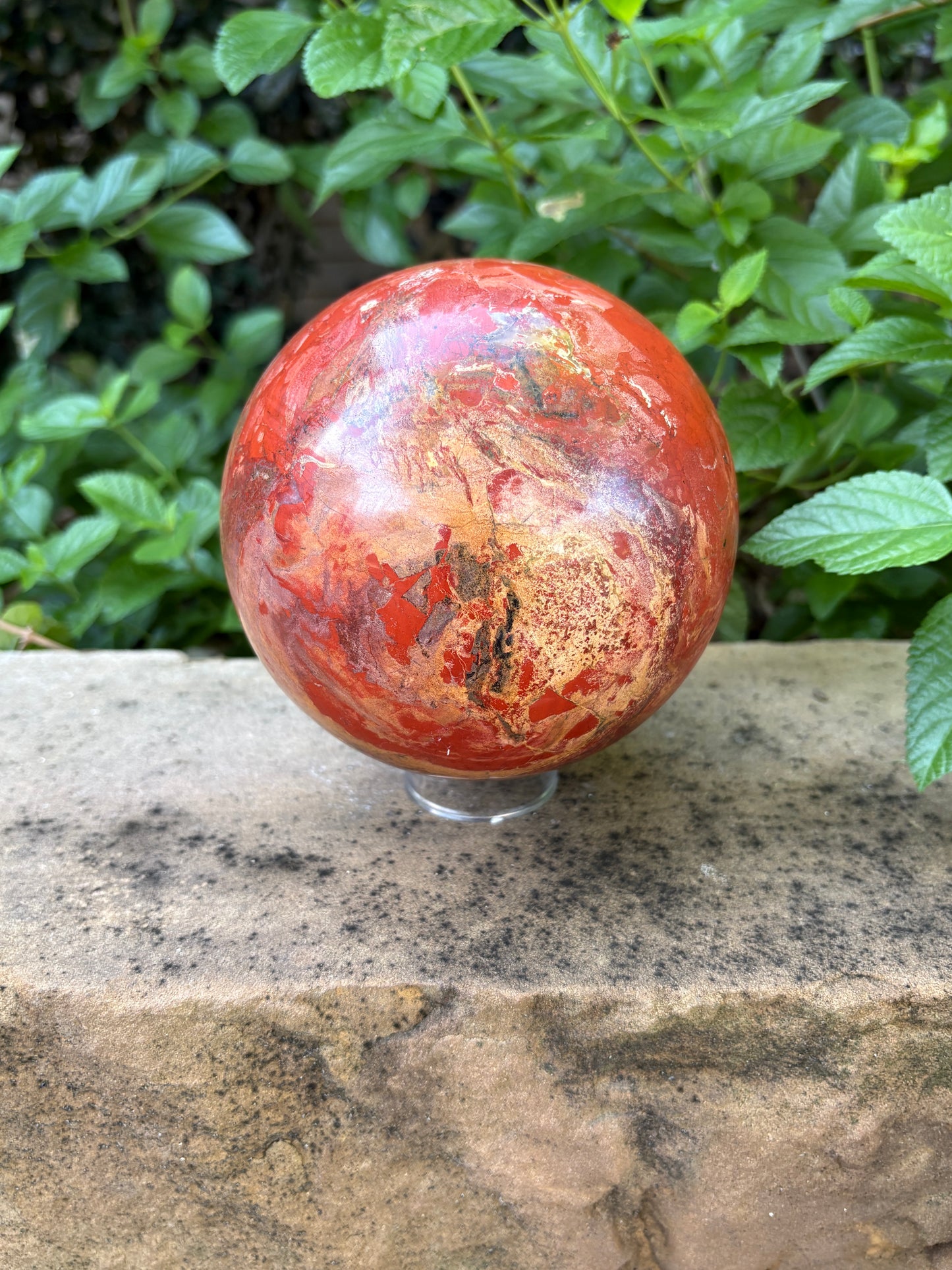 Massive 7.95 lb Red Jasper Sphere - Grounding • Strength • Courage