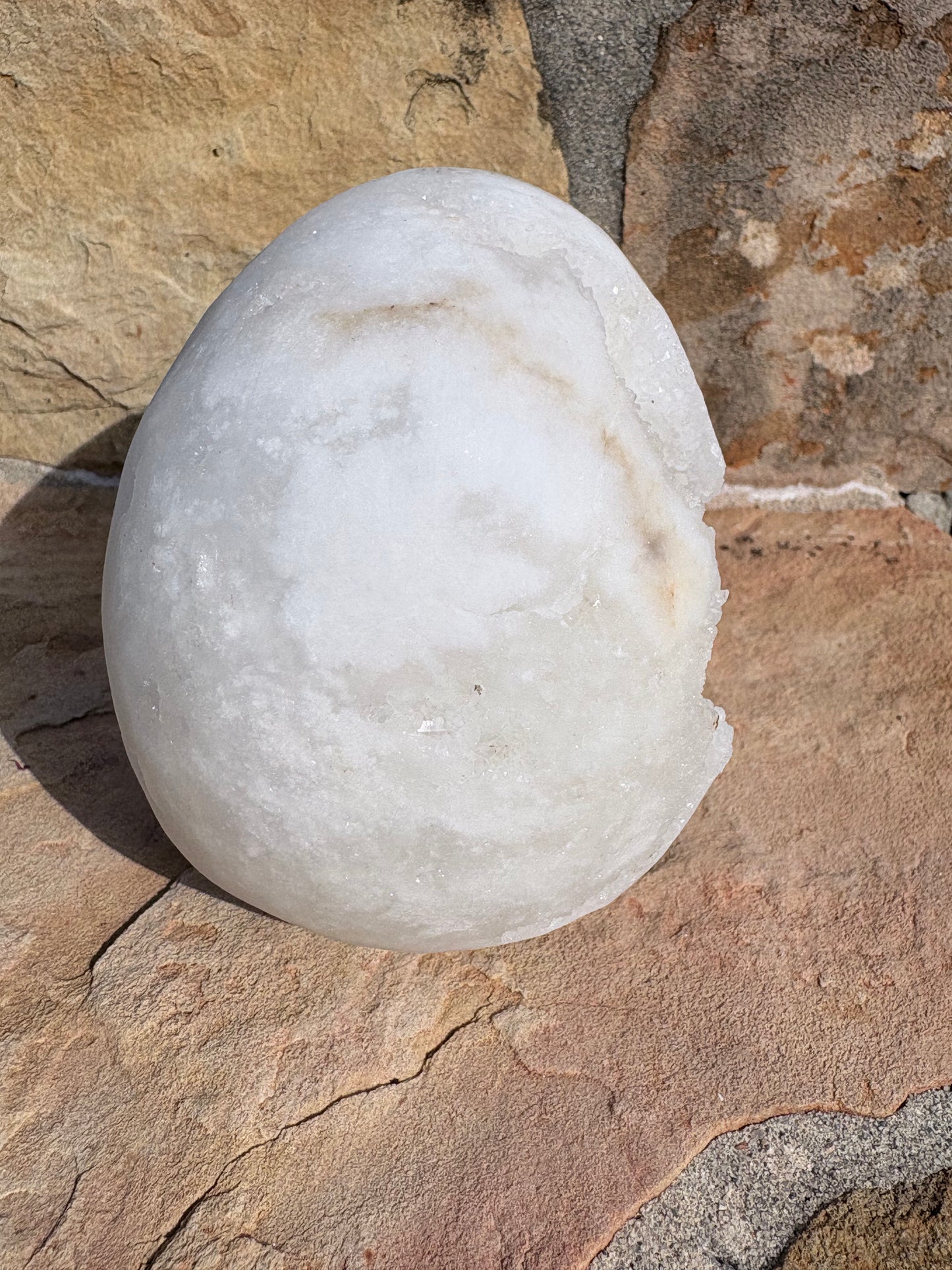 White Quartz Geode Crystal Skull – Clarity • Amplification • Inner Light