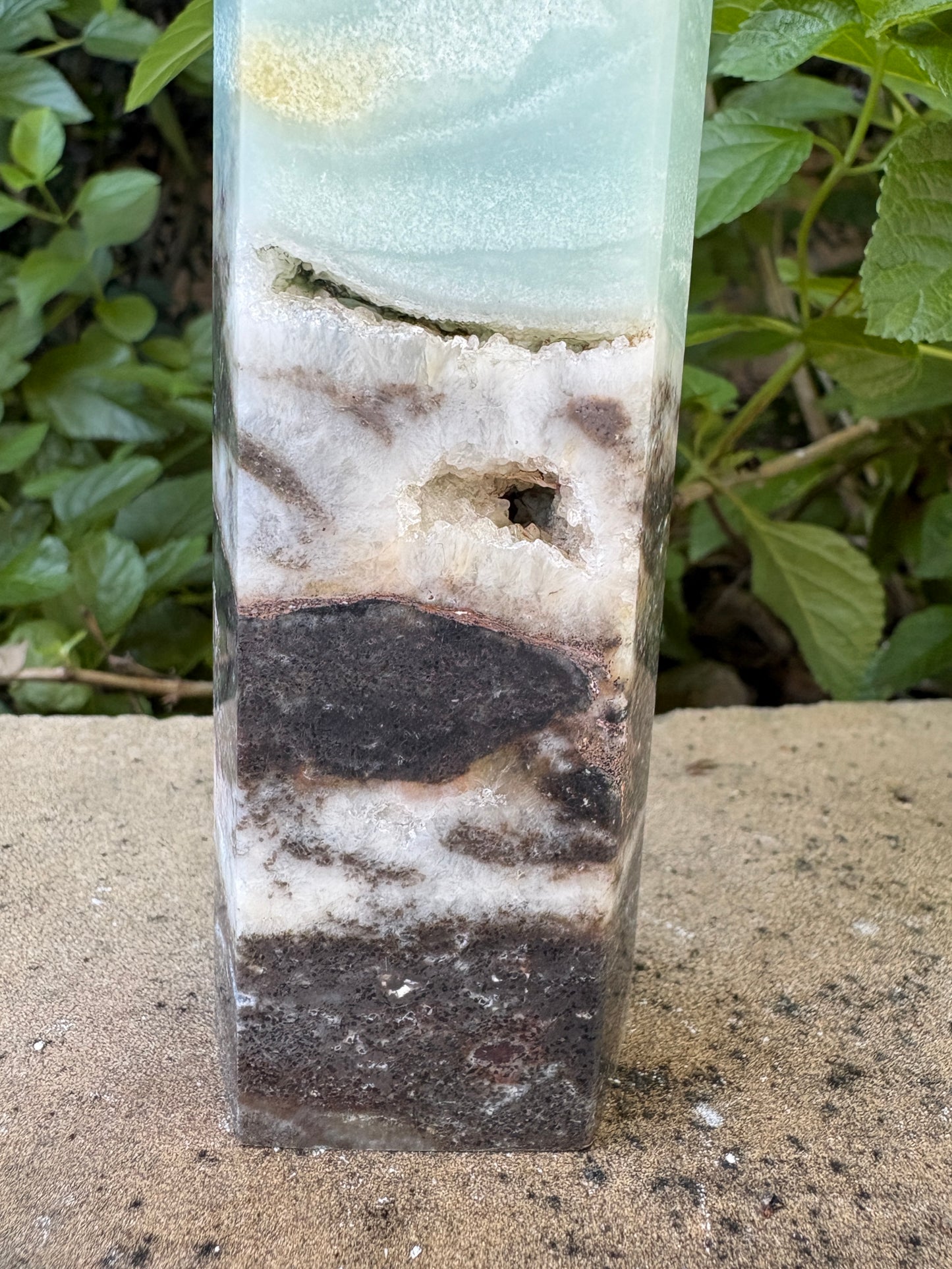 Amazonite Tower with Druzy - Truth • Harmony • Courage