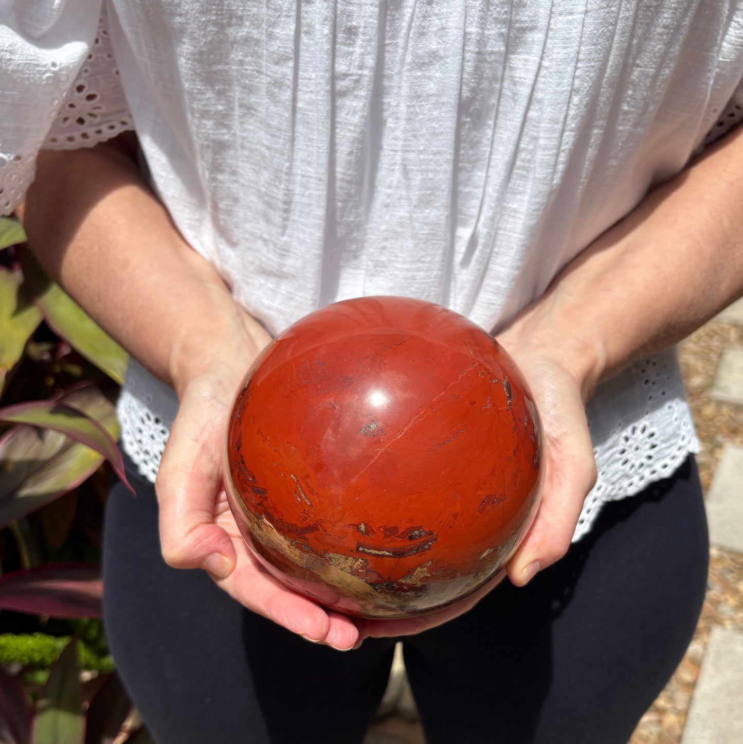 Massive 7.95 lb Red Jasper Sphere - Grounding • Strength • Courage
