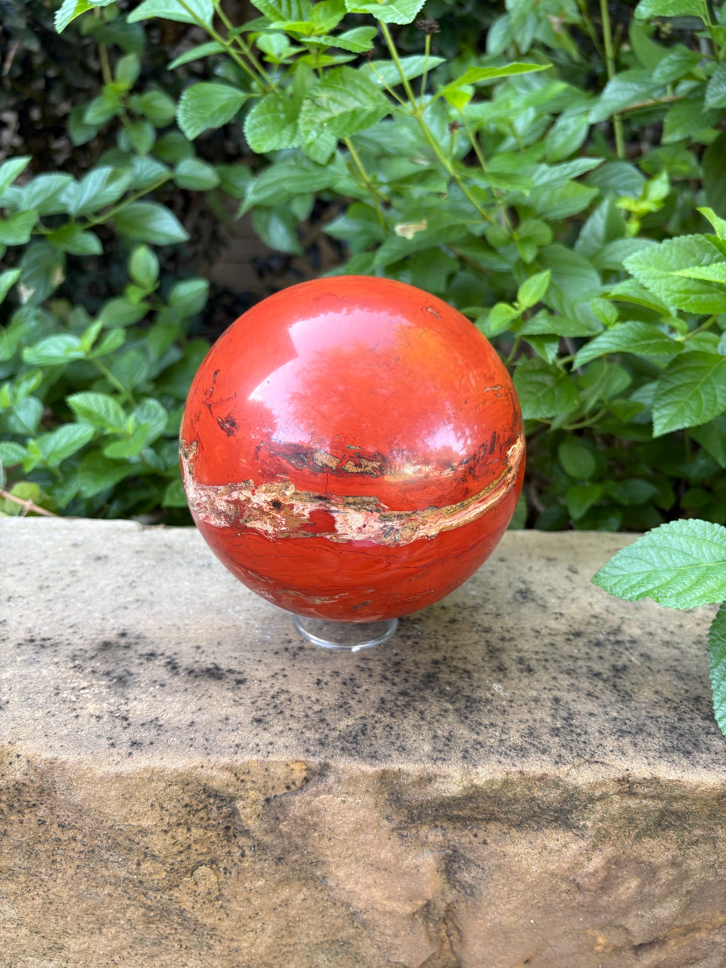 Massive 7.95 lb Red Jasper Sphere - Grounding • Strength • Courage