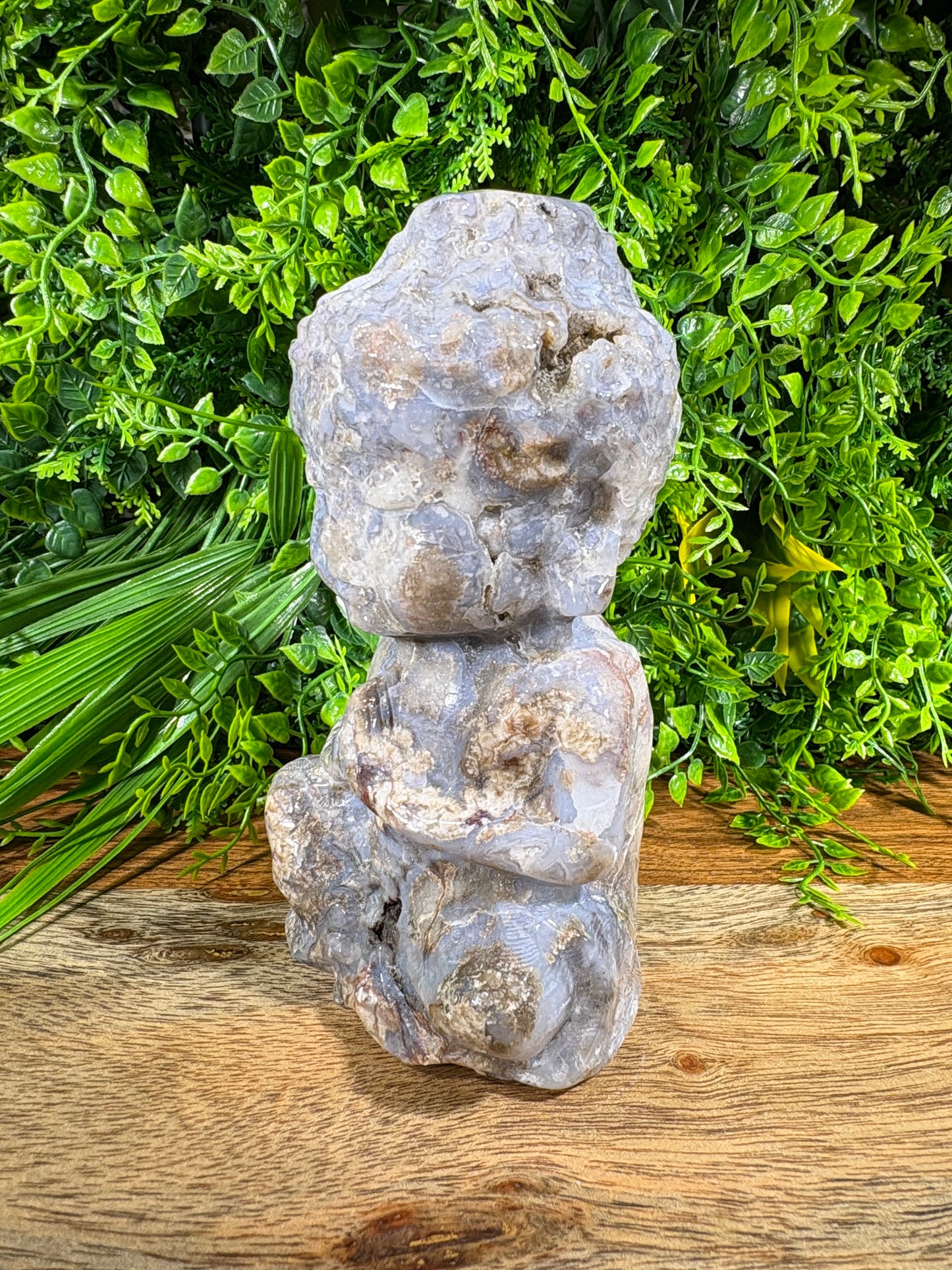 Blue Agate Buddha Guardian – Caverned Calm & Ancient Stillness  Peace | Patience | Deep Soul Grounding