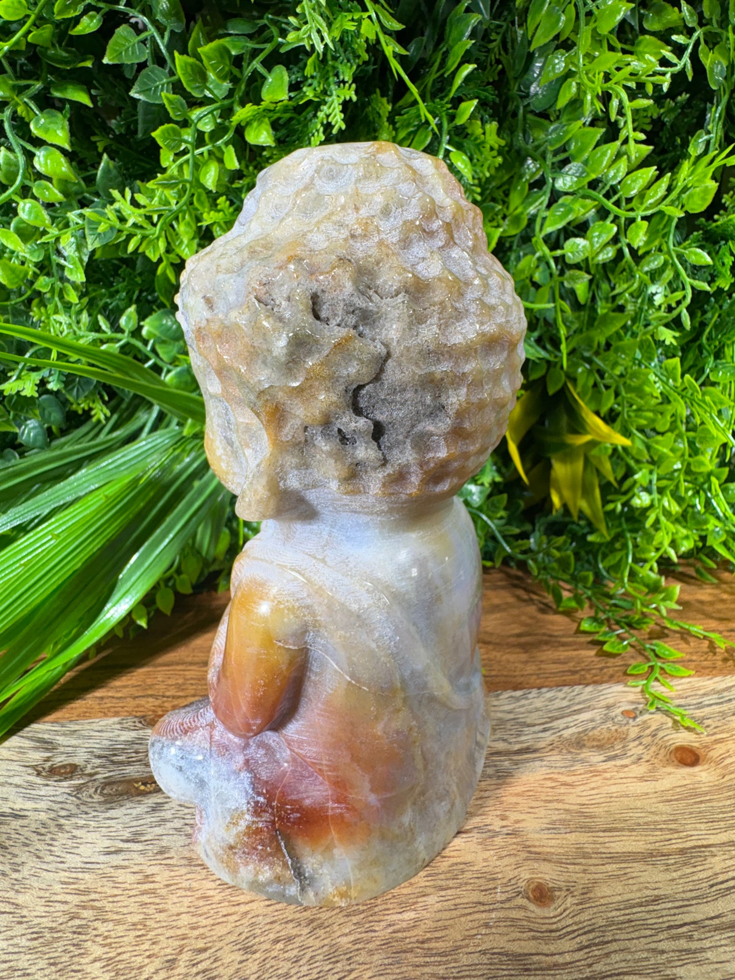 Multicolor Banded Agate Buddha - Grounding • Balance • Inner Peace
