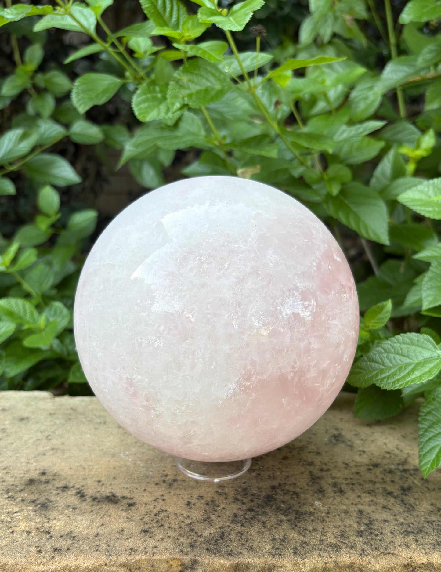 Large Rose Quartz Sphere 10.27 lbs. Love & Compassion