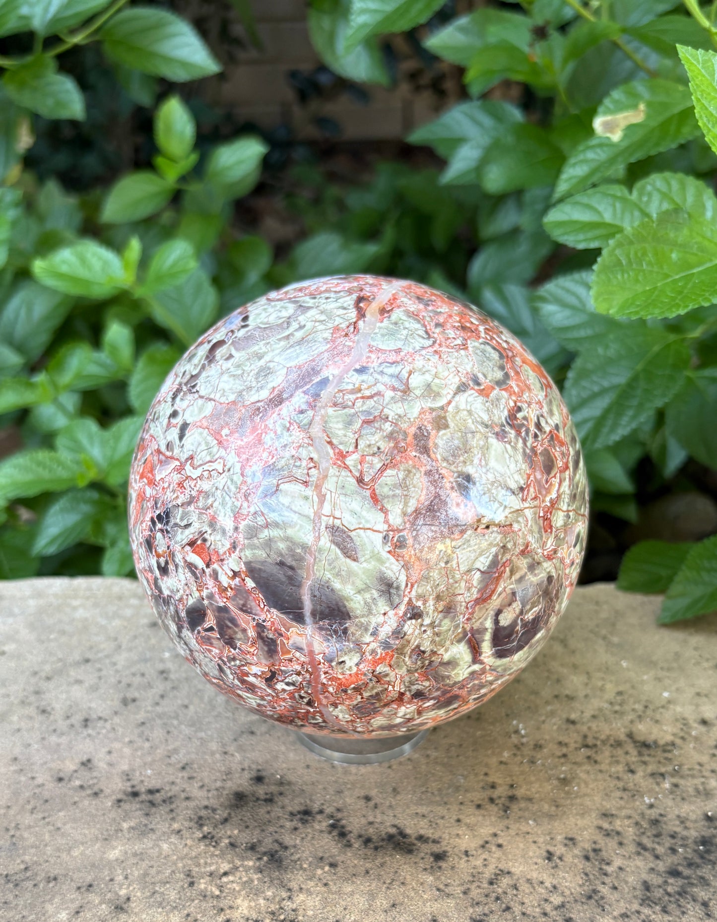 Large Money Agate Sphere - 115 mm - 5 lbs - Abundance • Prosperity • Growth