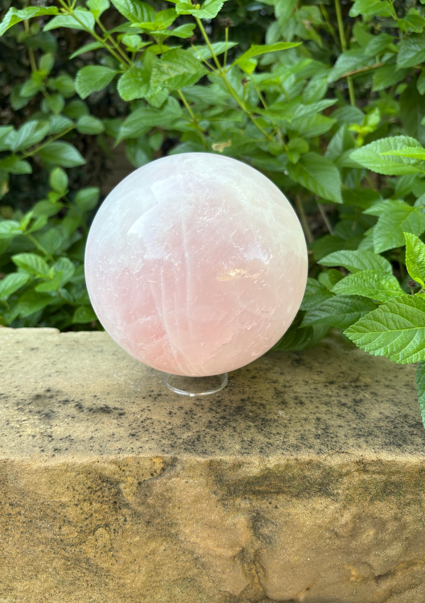 Large Rose Quartz Sphere 8.14 lbs.  - Love  & Compassion