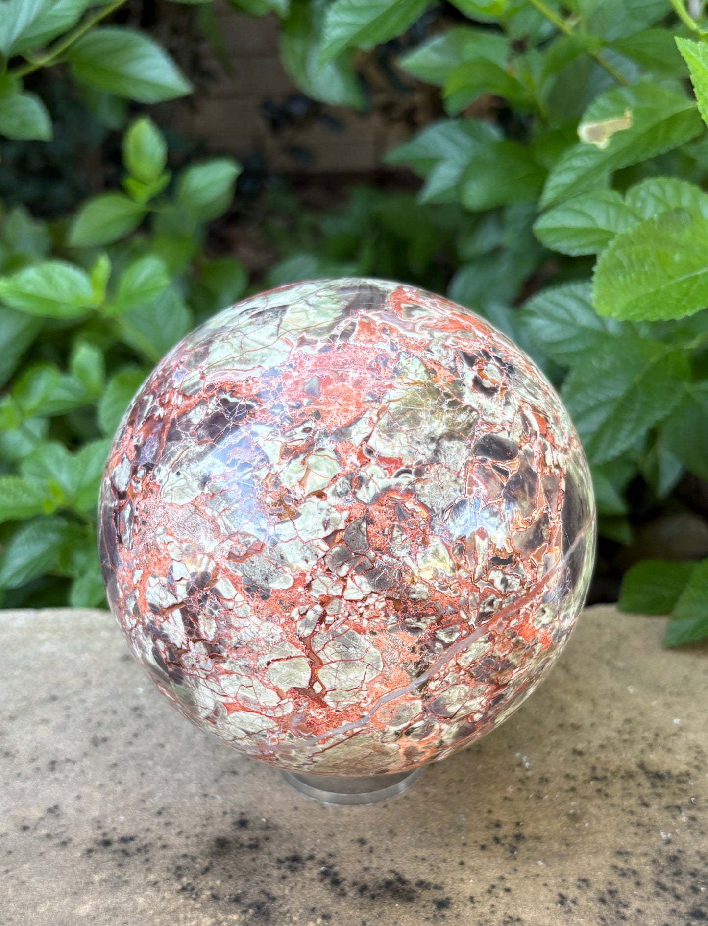 Large Money Agate Sphere - 115 mm - 5 lbs - Abundance • Prosperity • Growth