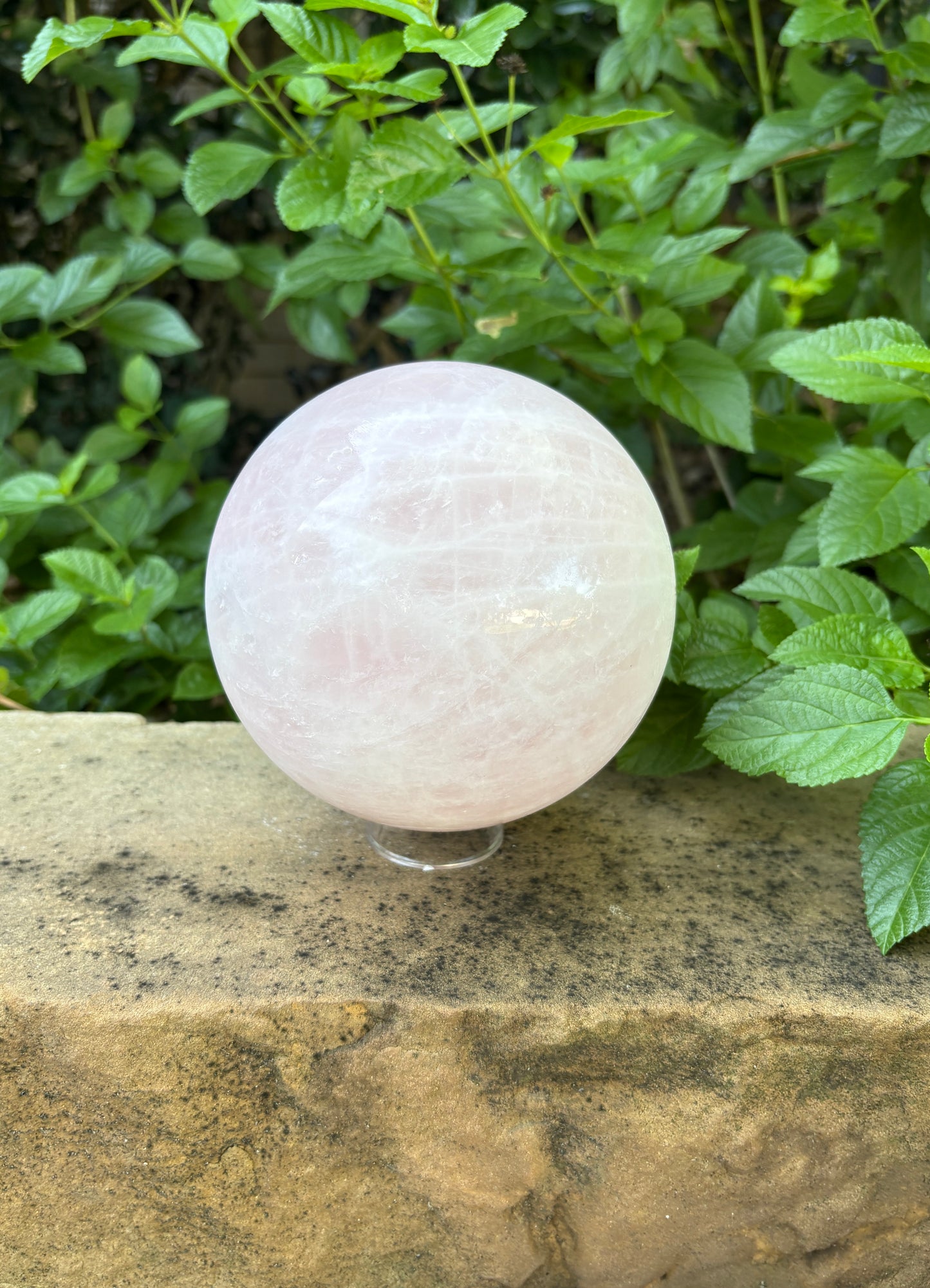 Large Rose Quartz Sphere 8.14 lbs.  - Love  & Compassion