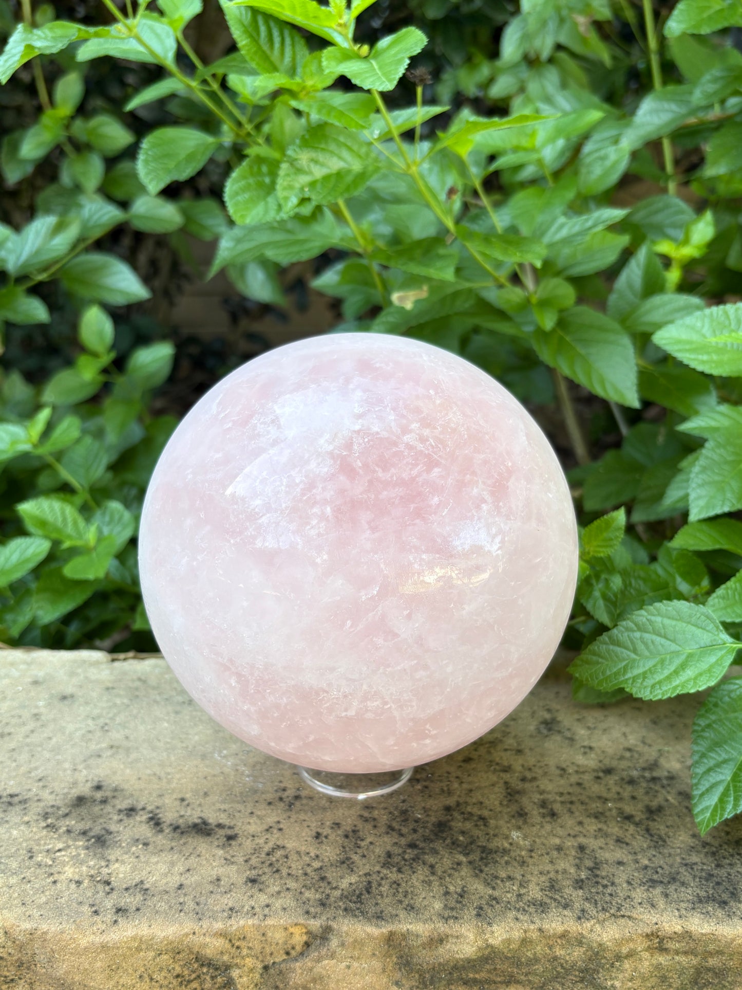Large Rose Quartz Sphere 10.27 lbs. Love & Compassion