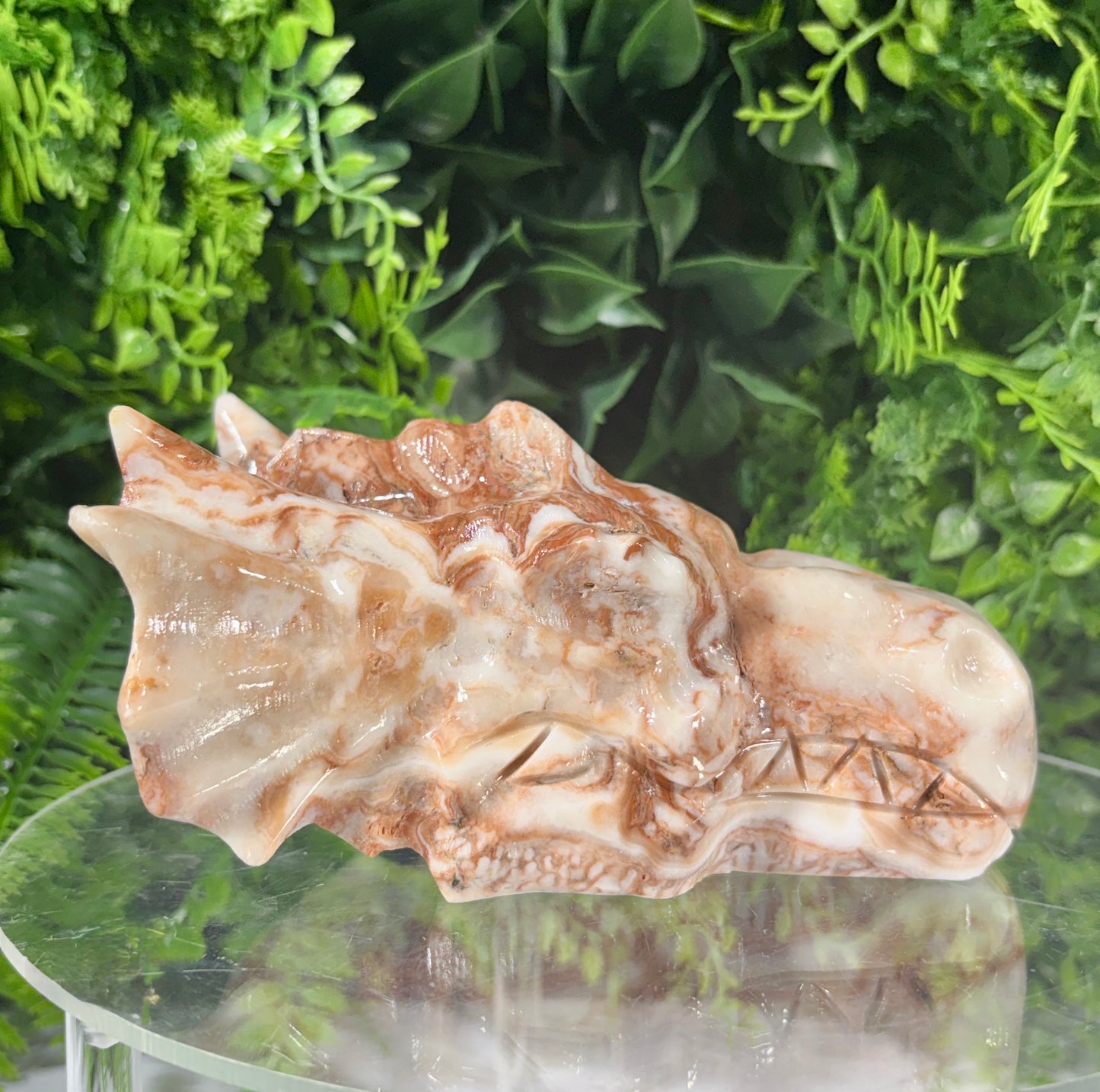 Carved Calcite Dragon Head -Confidence • Joy • Empowered Energy