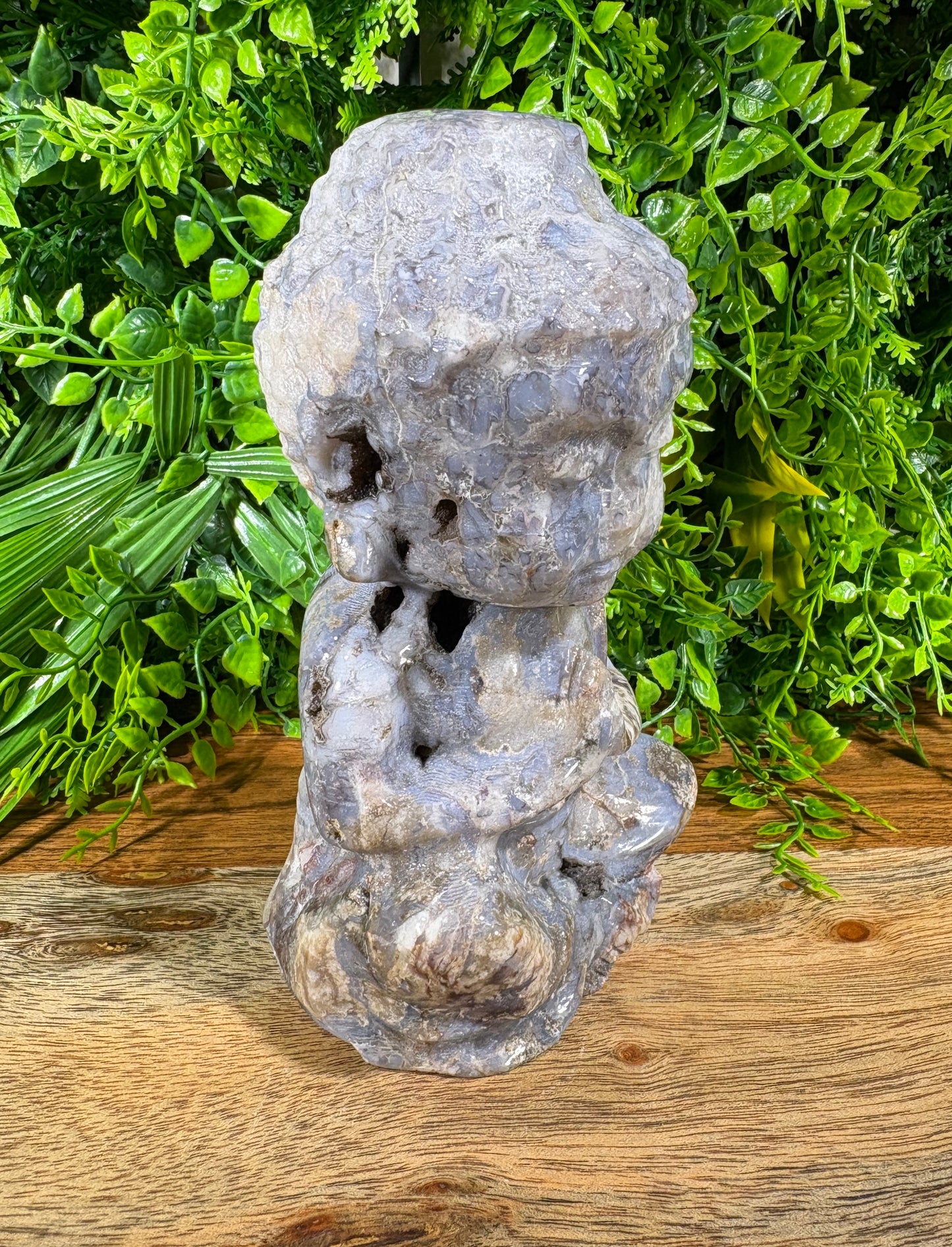 Blue Agate Buddha Guardian – Caverned Calm & Ancient Stillness  Peace | Patience | Deep Soul Grounding