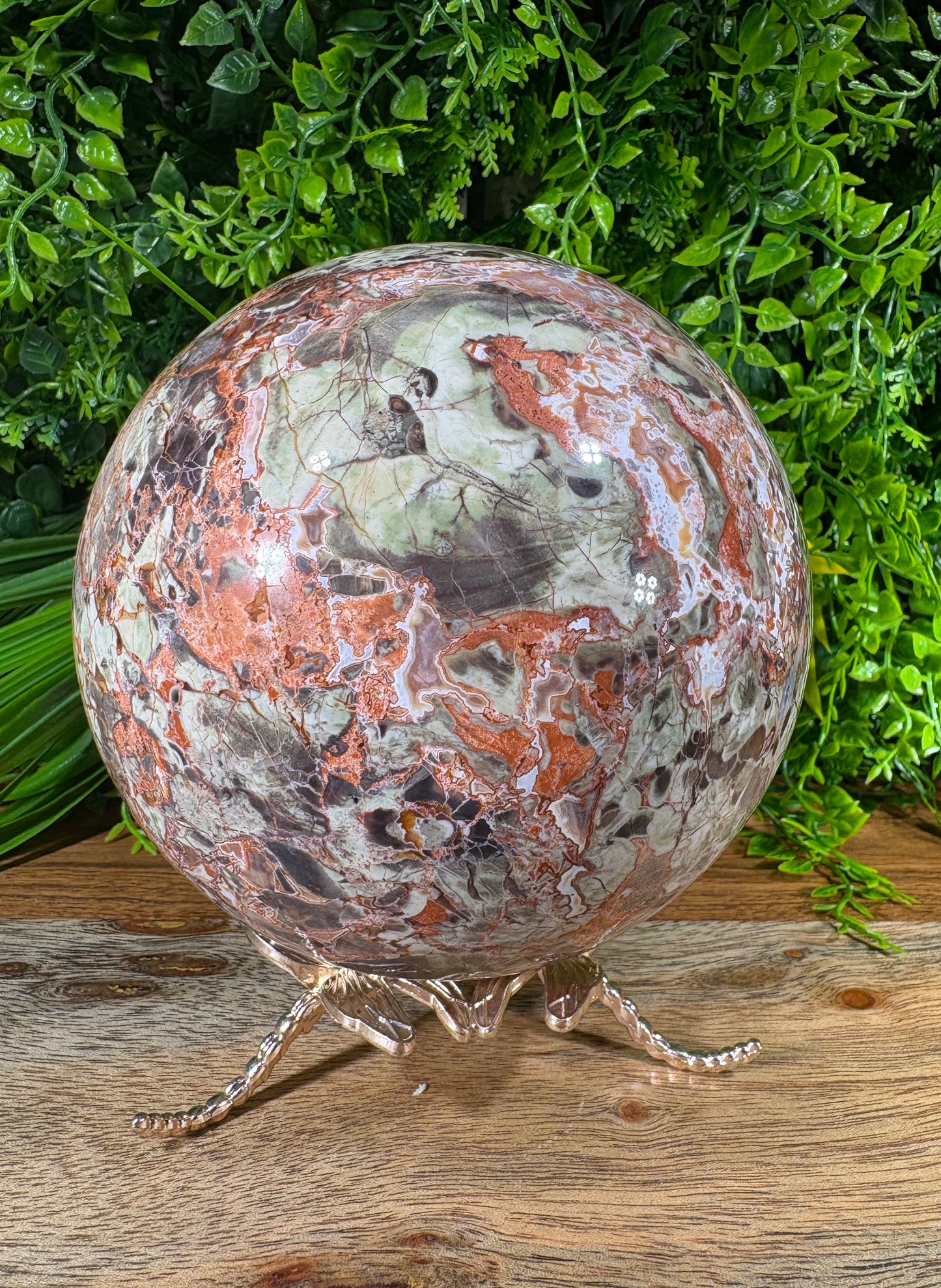 Large Money Agate Sphere - 115 mm - 5 lbs - Abundance • Prosperity • Growth