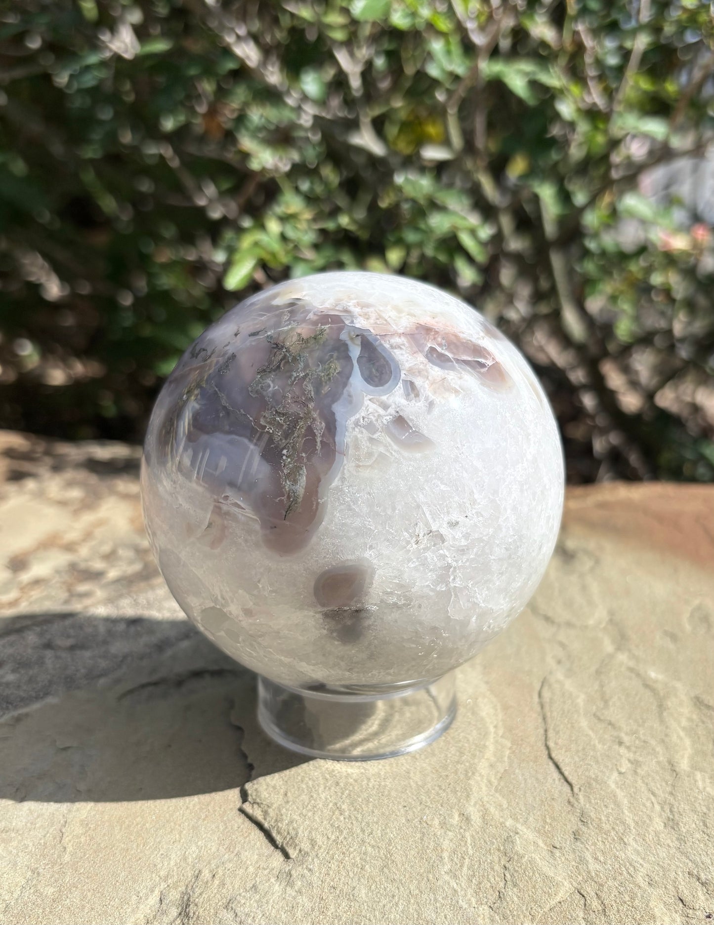 🌿 Moss Agate Crystal Sphere – Renewal • Balance • Earth Calm