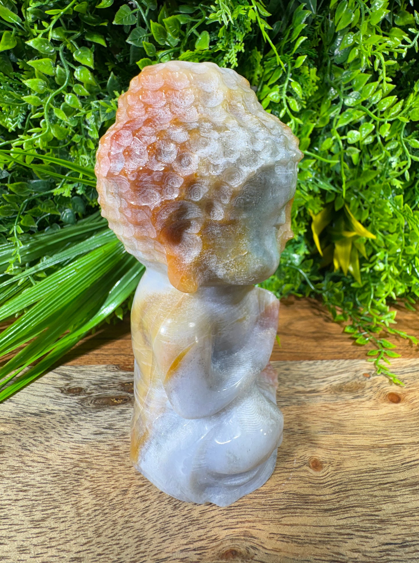 Multicolor Banded Agate Buddha - Grounding • Balance • Inner Peace